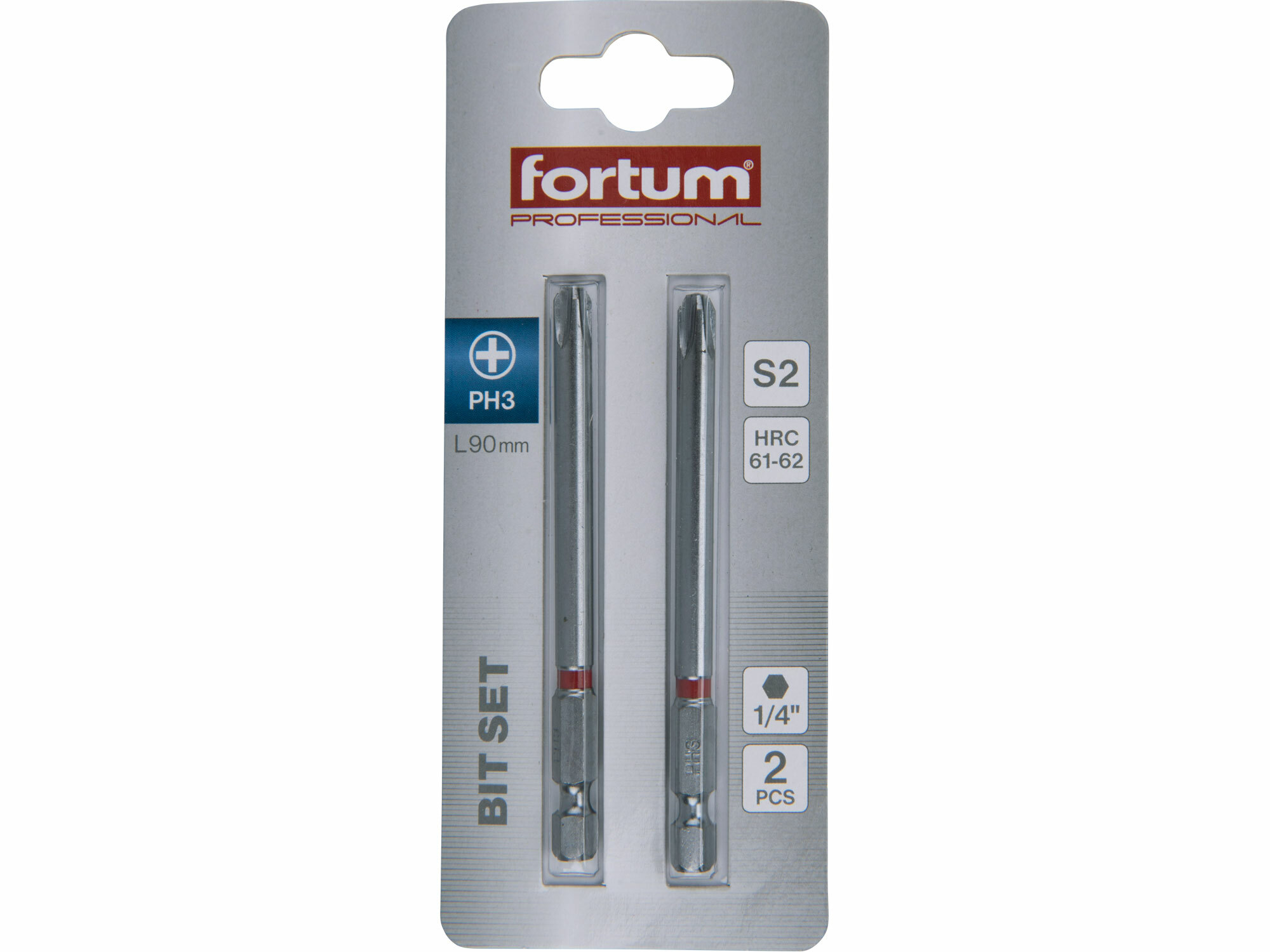 FORTUM 4741223 Bit krížový 2ks, PH 3x90mm