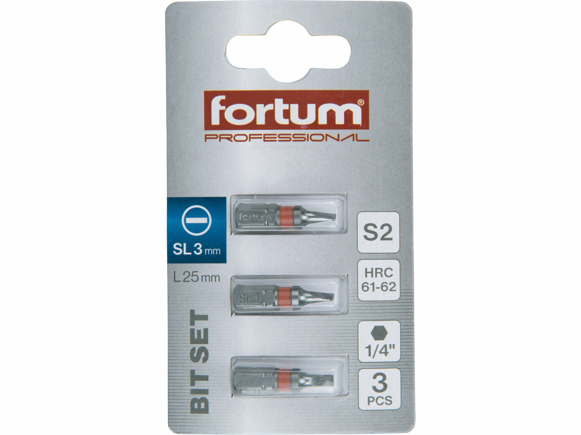 FORTUM 4741103 Bit plochý 3ks, 3x25mm