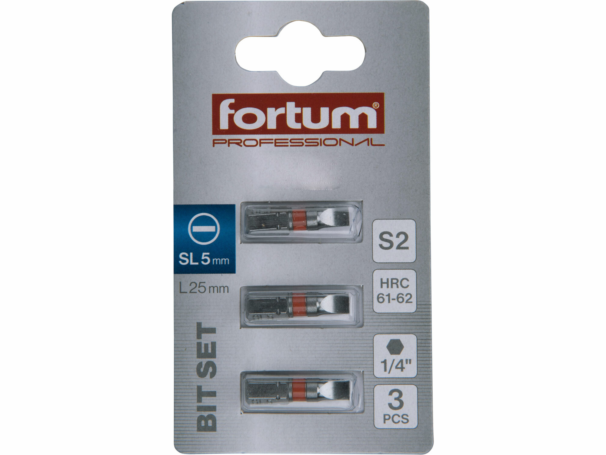 FORTUM 4741105 Bit plochý 3ks, 5x25mm