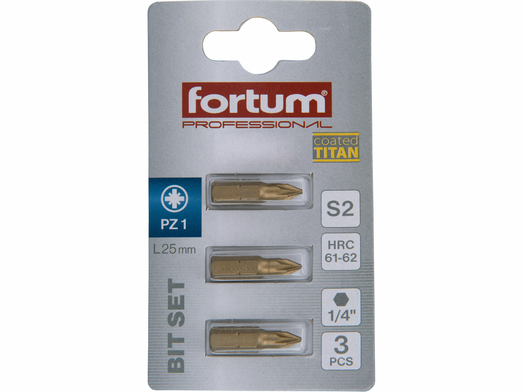 FORTUM 4741371 Bit krížový 3ks, PZ 1x25mm