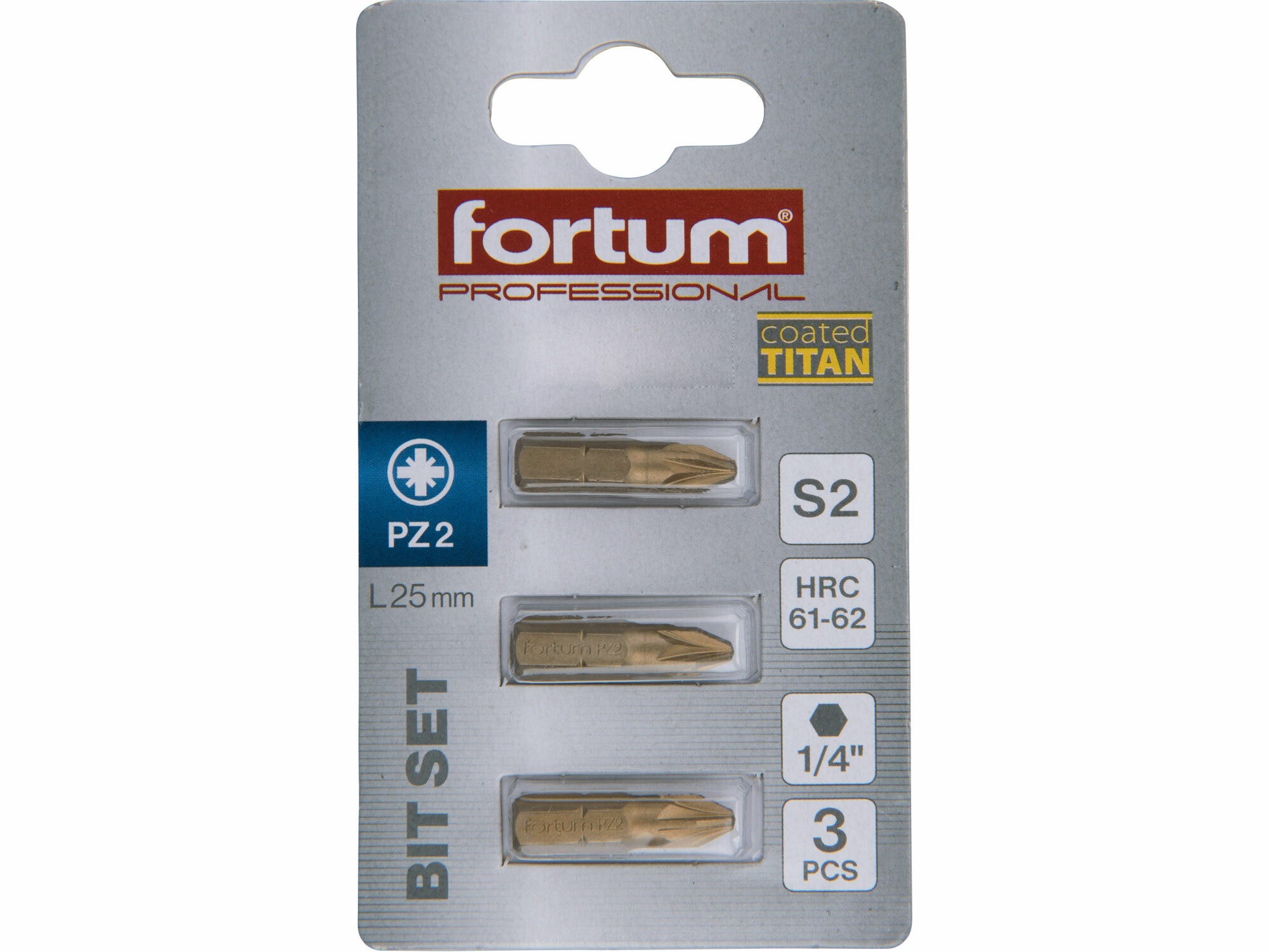 FORTUM 4741372 Bit krížový 3ks, PZ 2x25mm