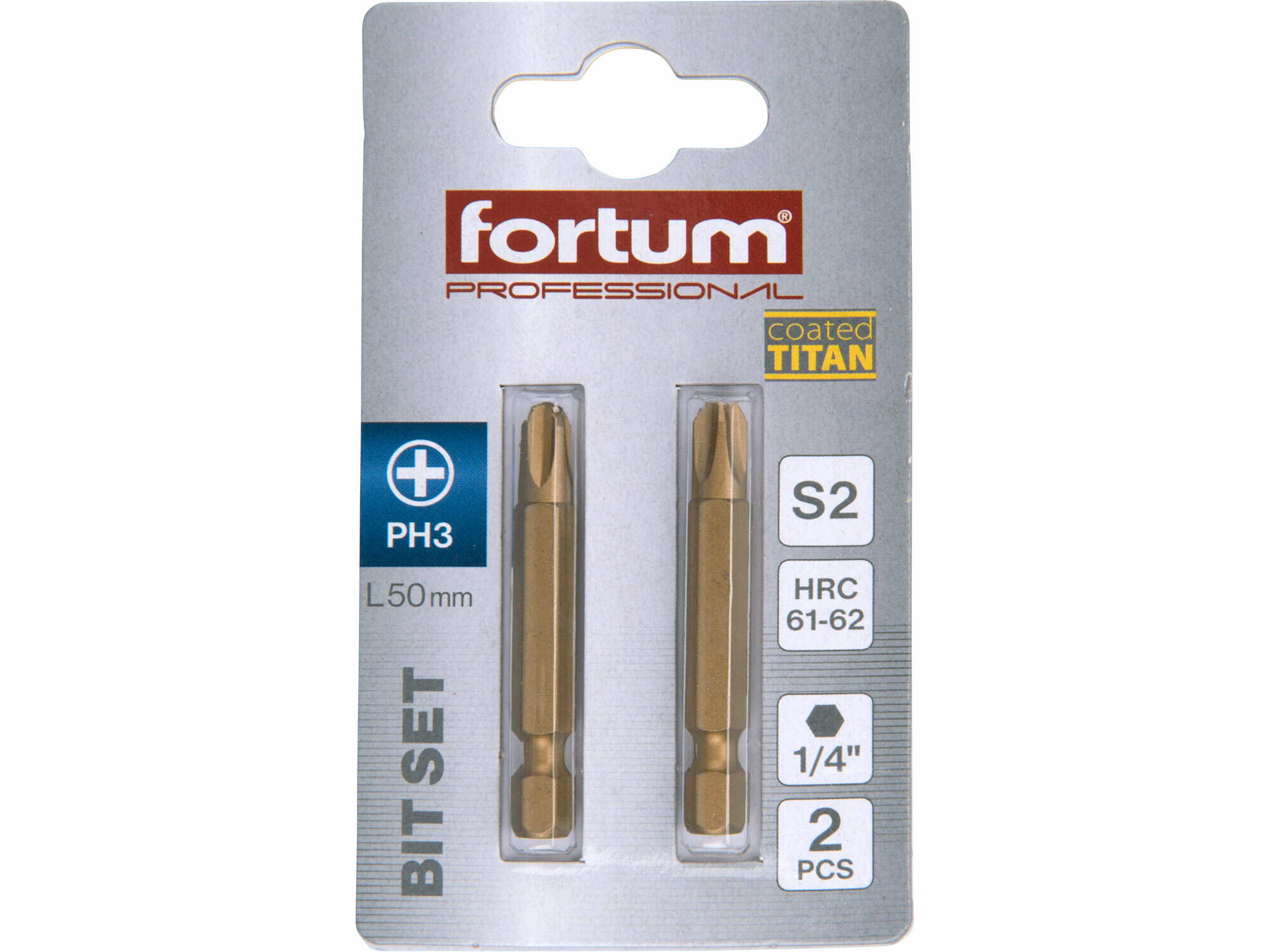 FORTUM 4741283 Bit krížový 2ks, PH 3x50mm
