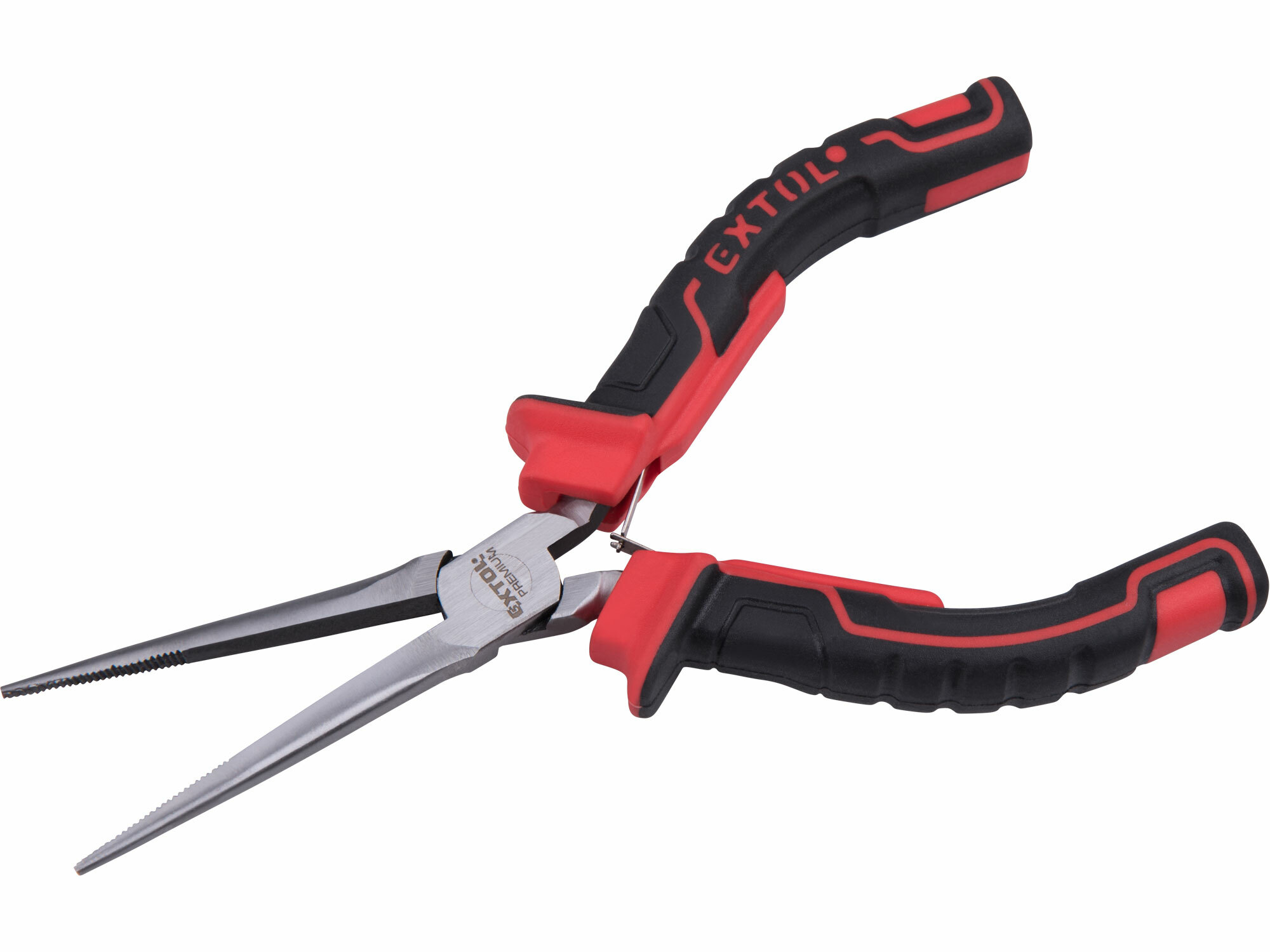 EXTOL PREMIUM 8813026 Kliešte pologuľaté priame mini s dlhými čeľusťami, 150mm