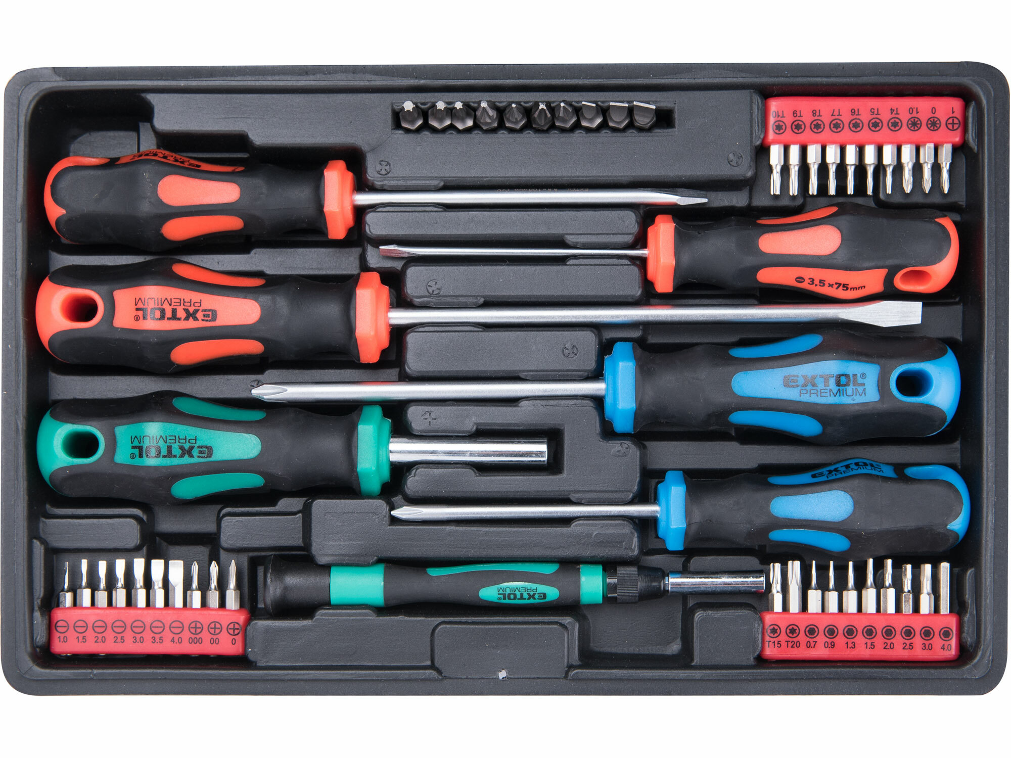 EXTOL PREMIUM 8819258 Skrutkovače magnetické s bitmi, 48-dielna sada
