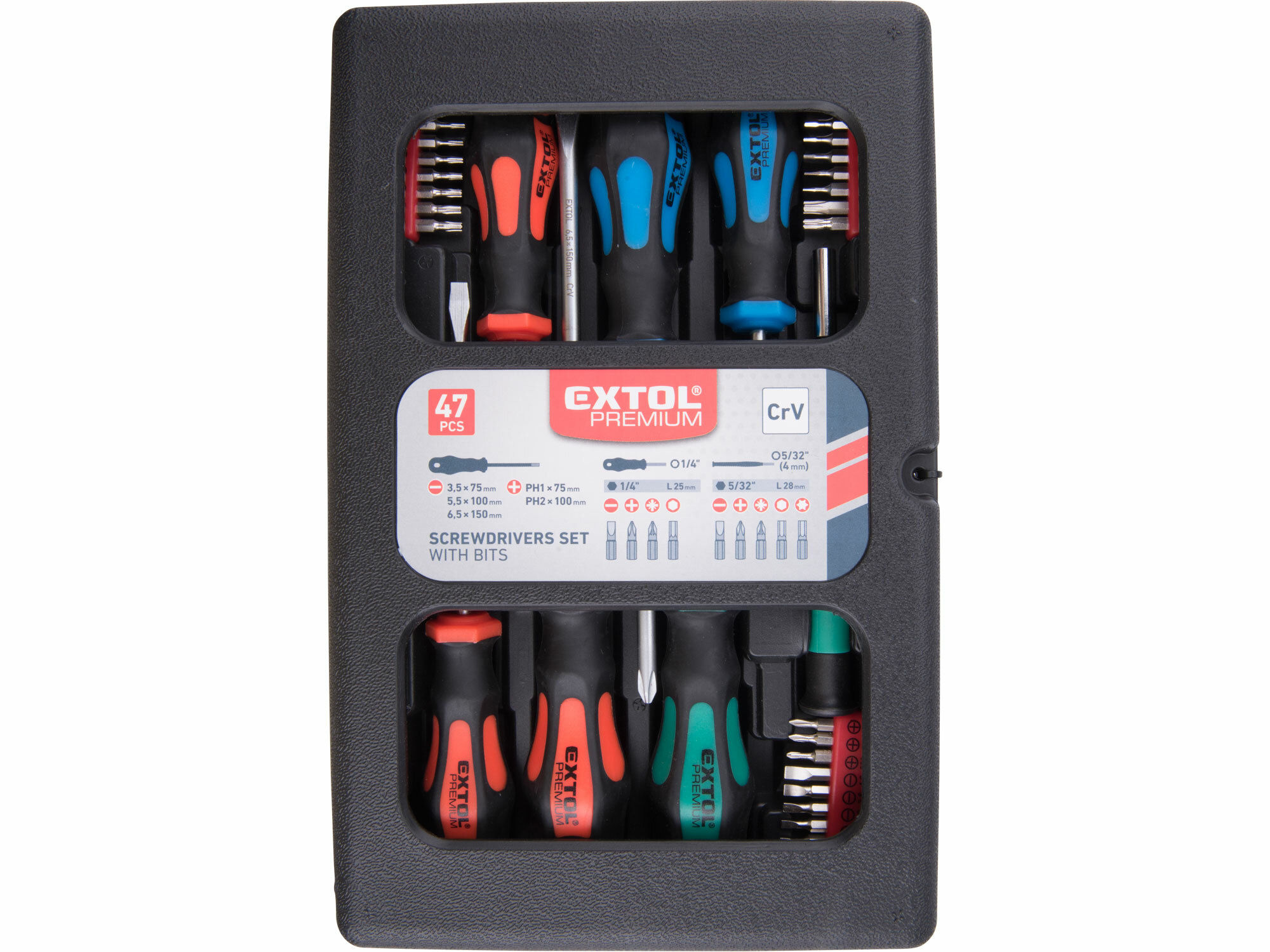 EXTOL PREMIUM 8819258 Skrutkovače magnetické s bitmi, 48-dielna sada