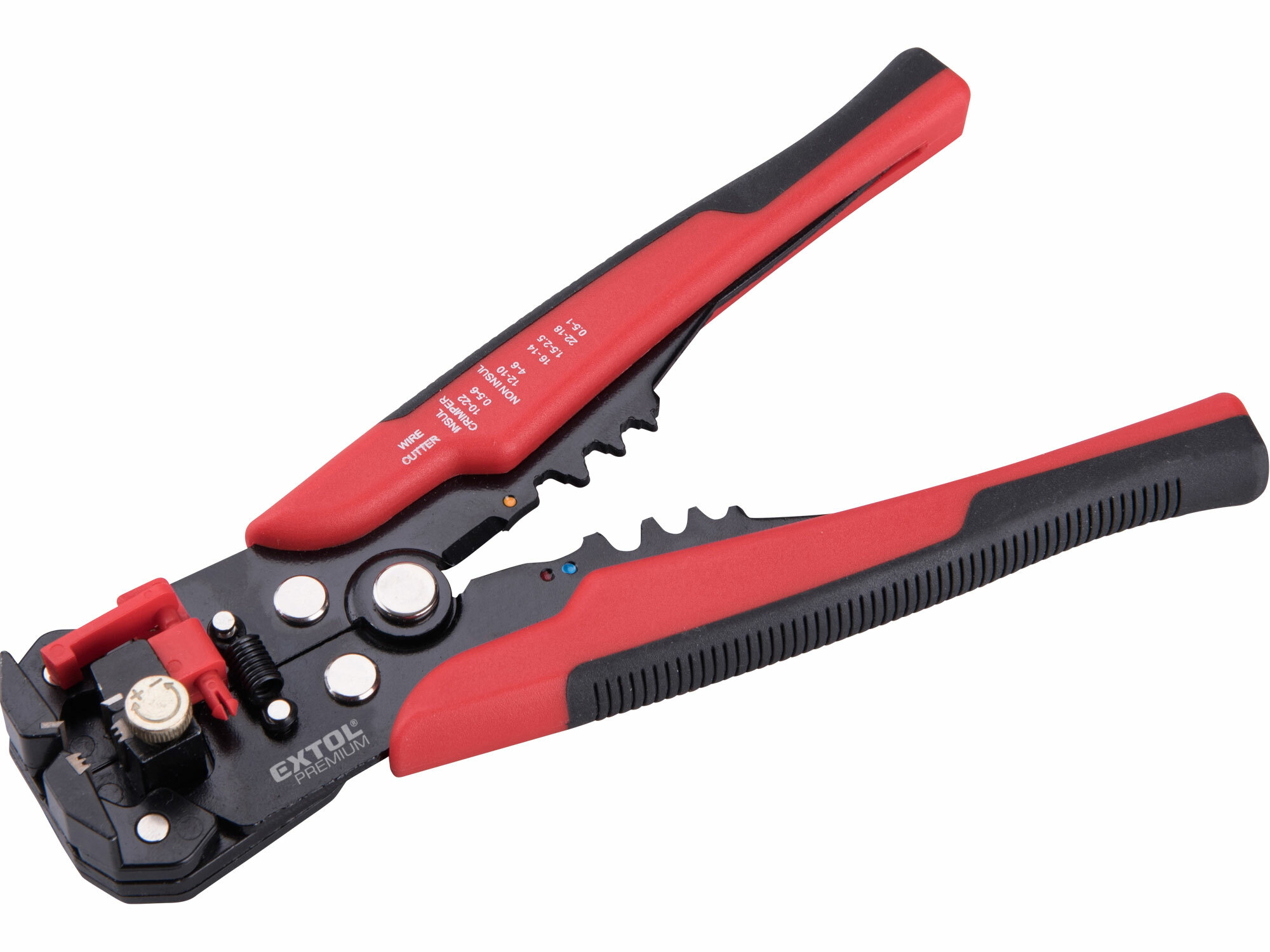 EXTOL PREMIUM 8831125 Kliešte odizolovacie a krimpovacie automatické, 210mm, 0,2-6,0mm²