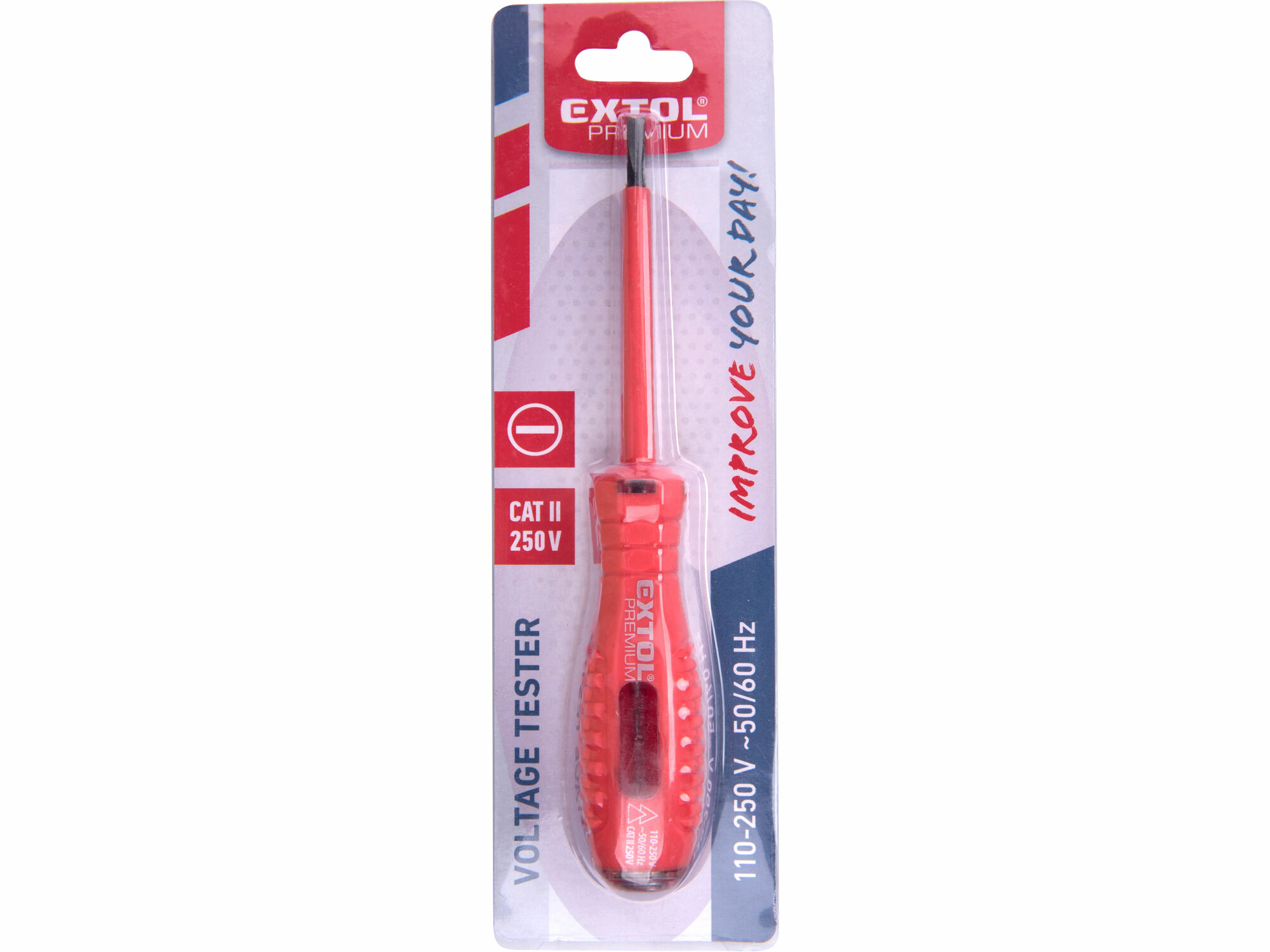 EXTOL PREMIUM 8831203 Skúšačka napätia, (-) skrutkovač, 110-250V