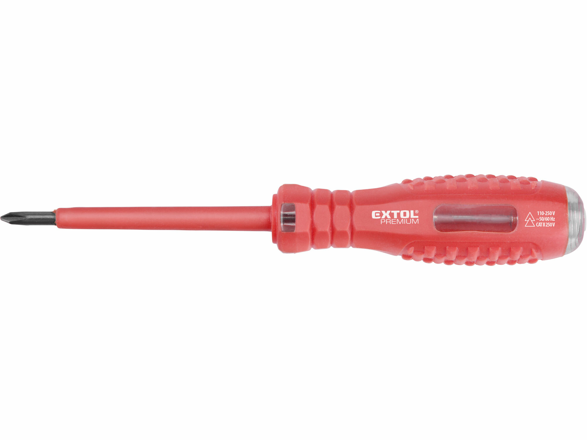 EXTOL PREMIUM 8831204 Skúšačka napätia, (+) skrutkovač, 110-250V