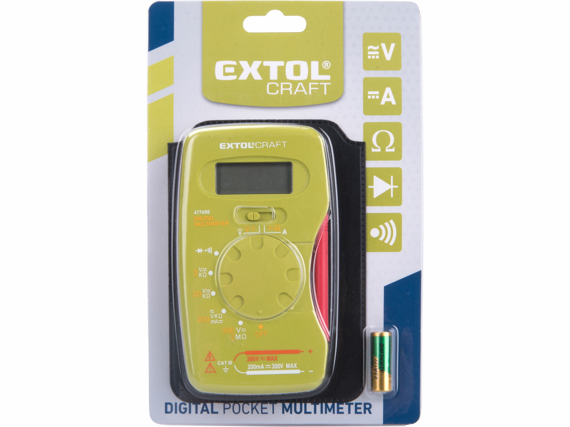 EXTOL CRAFT 417400 Multimeter digitálny s automatickou voľbou rozsahov