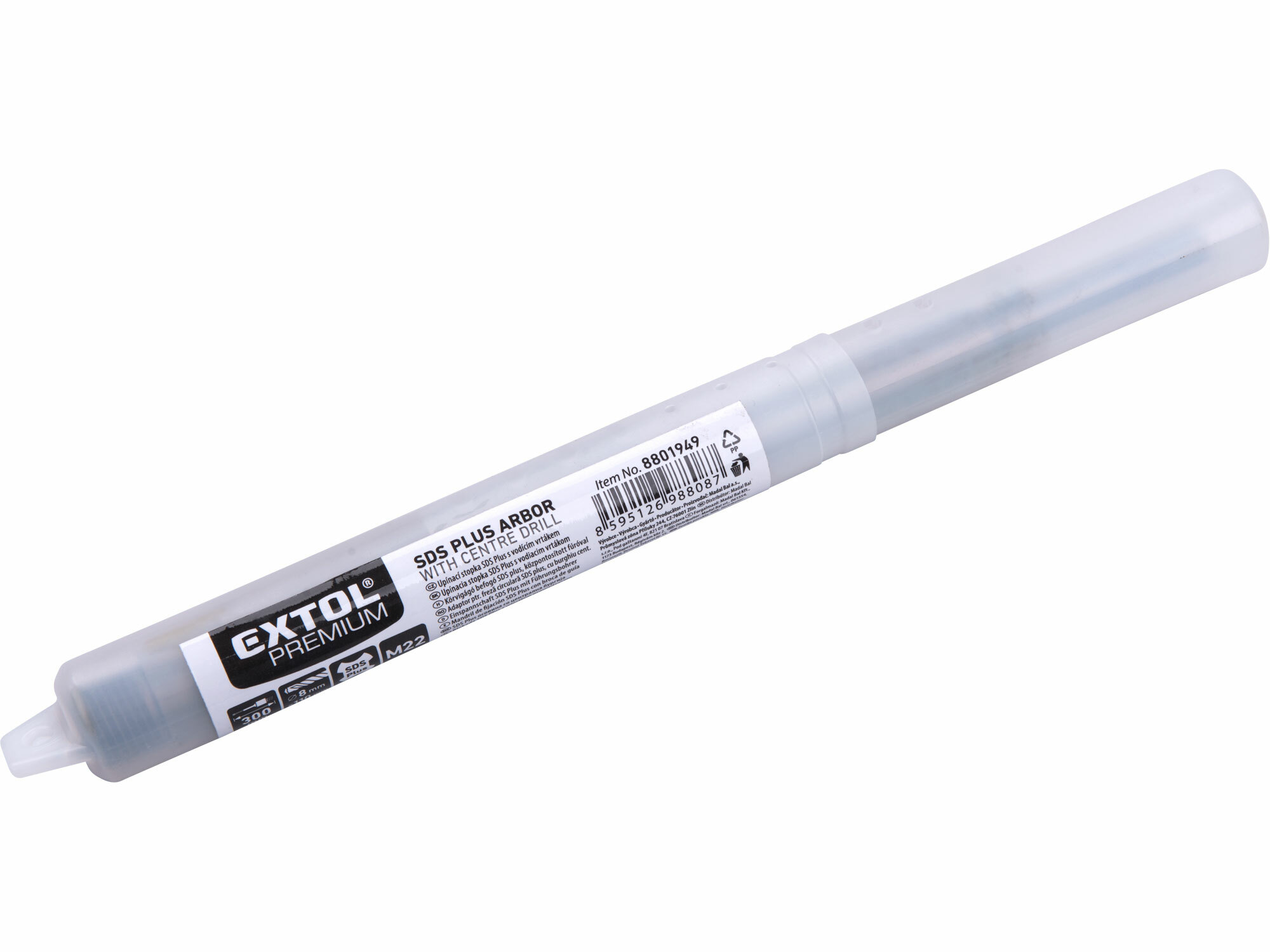EXTOL PREMIUM 8801949 Predlžovací nadstavec pre korunkové vrtáky SDS Plus 300mm