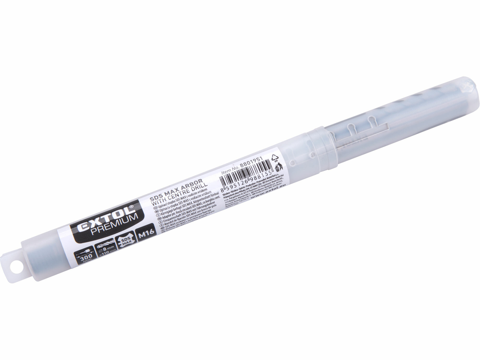 EXTOL PREMIUM 8801951 Predlžovací nadstavec pre korunkové vrtáky SDS-max 300mm