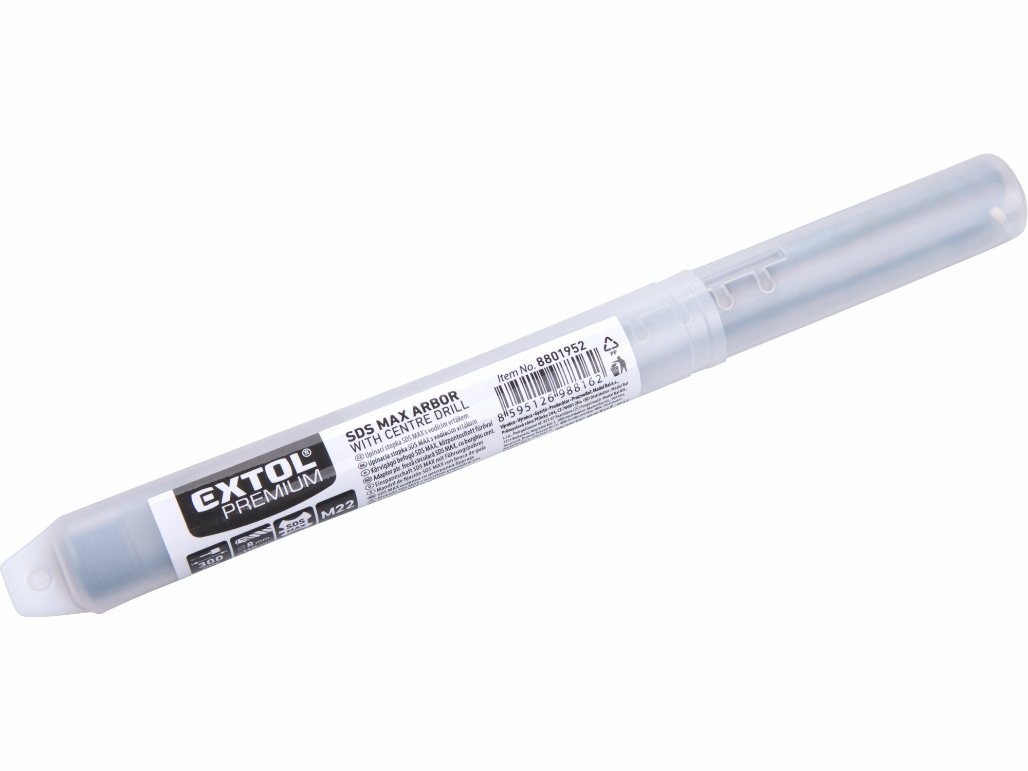 EXTOL PREMIUM 8801952 Predlžovací nadstavec pre korunkové vrtáky SDS-max 300mm