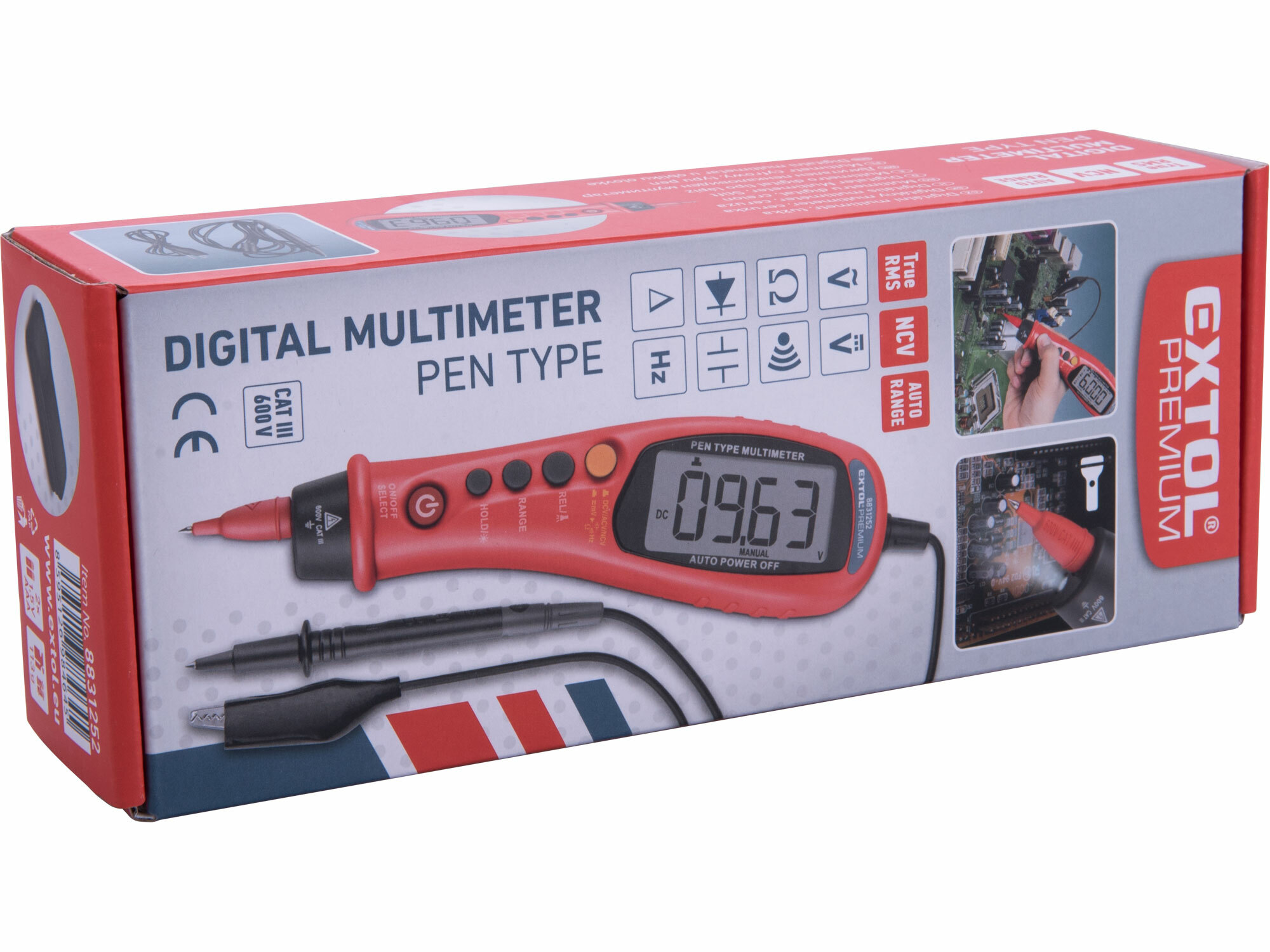 EXTOL PREMIUM 8831252 Multimeter digitálny TrueRMS