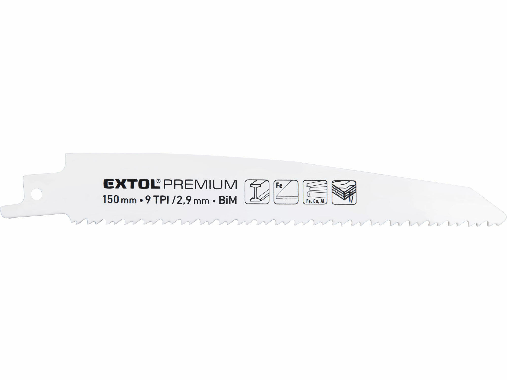 EXTOL PREMIUM 8806203 List pílový do chvostovej píly 3ks, 150x22x1,6mm