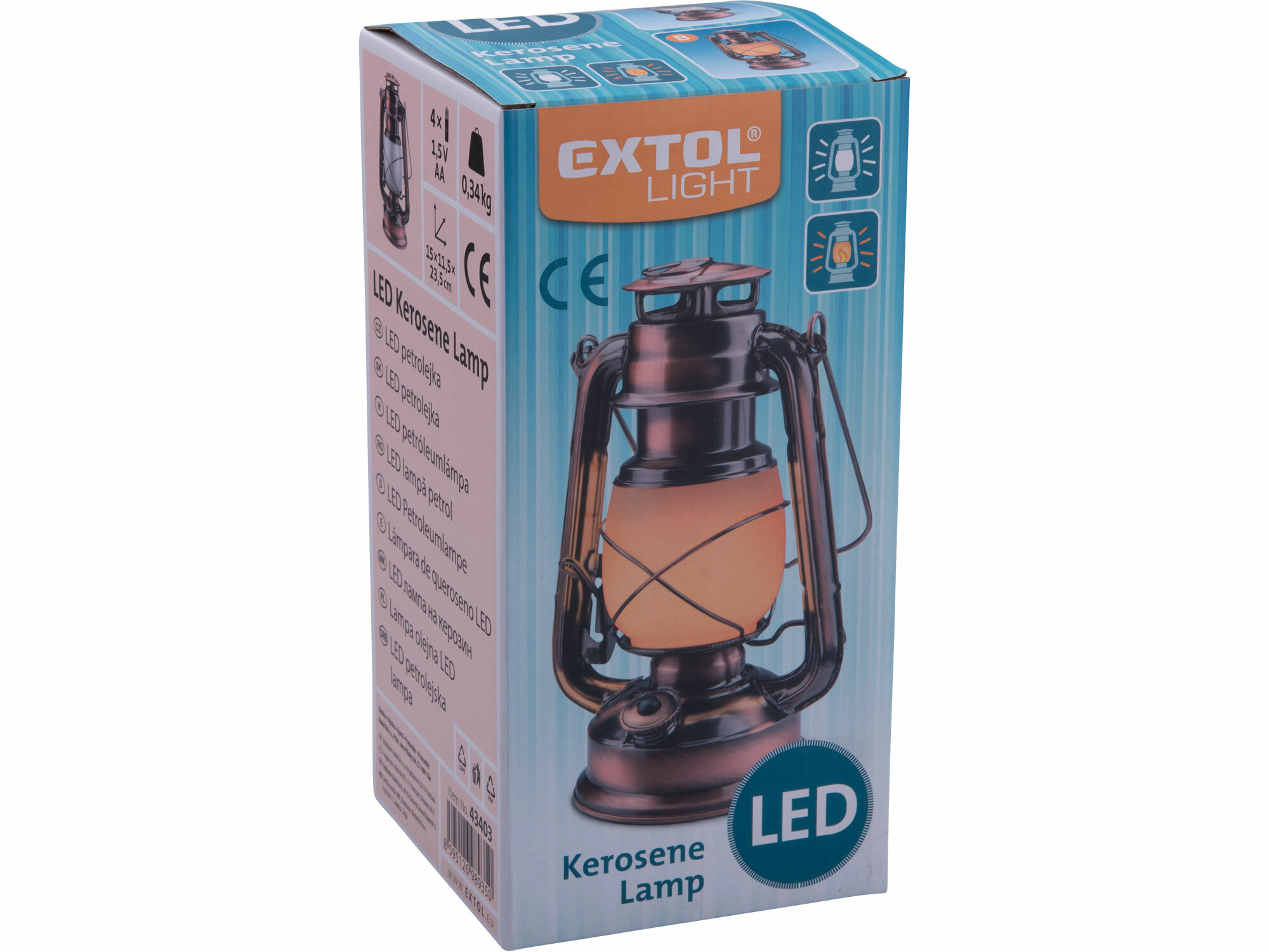 EXTOL LIGHT 43403 Kahanec LED, biele svetlo / plameň