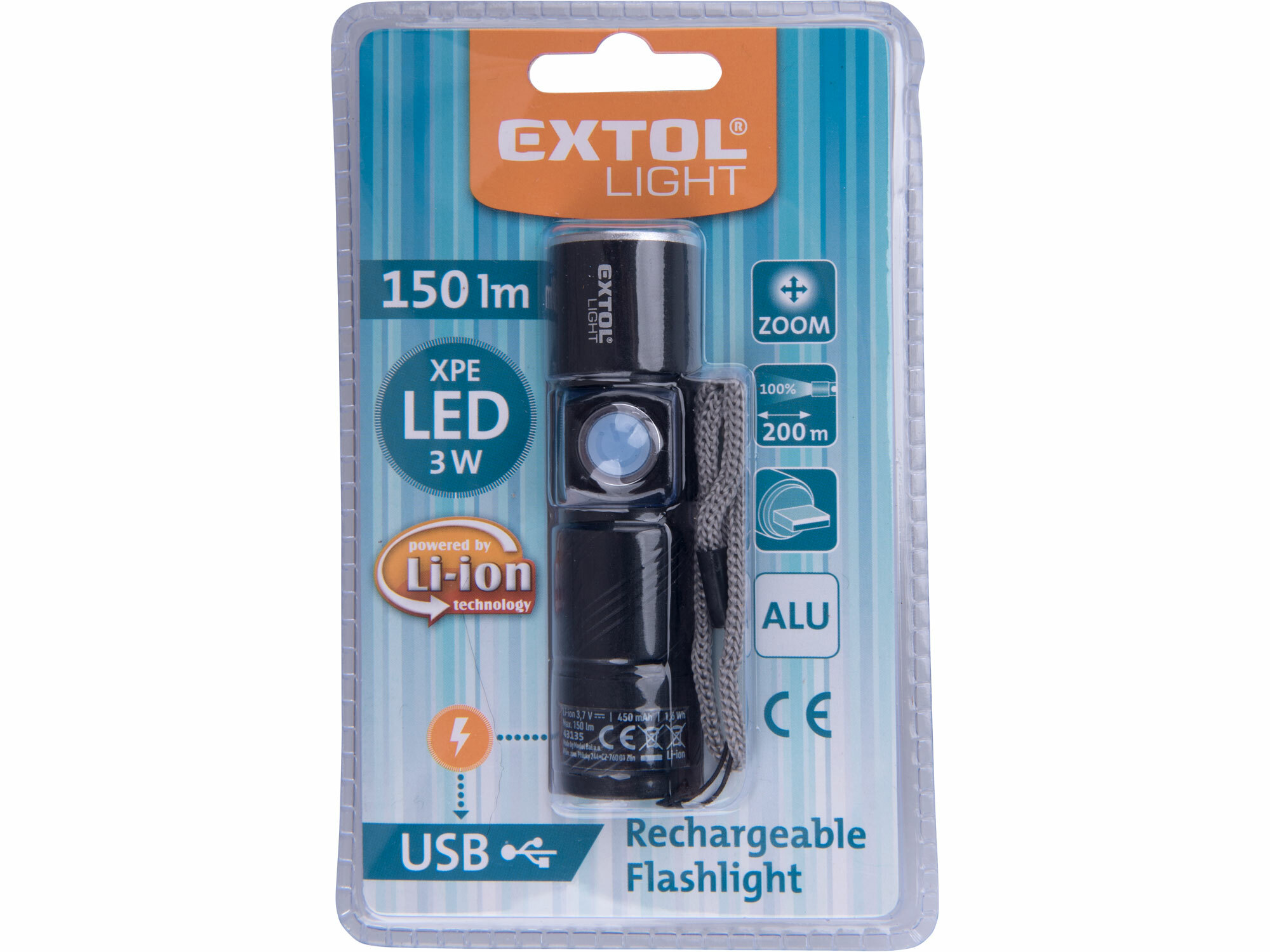 EXTOL LIGHT 43135 Svietidlo hliníkové 3W Cree LED, 150 lm