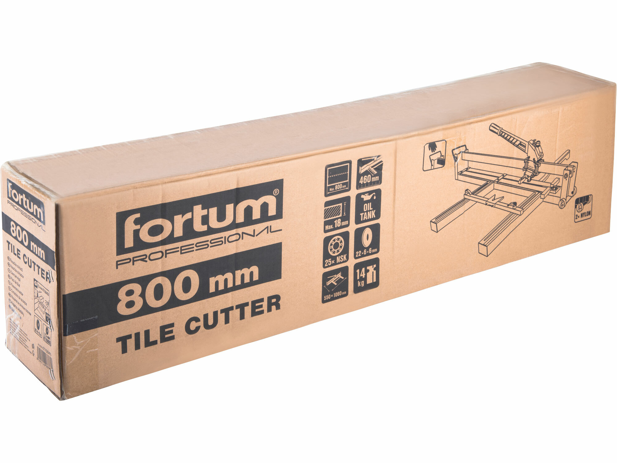 FORTUM 4770840 Rezačka na dlažbu kompaktná, 800mm, 25 priemyselných ložísk