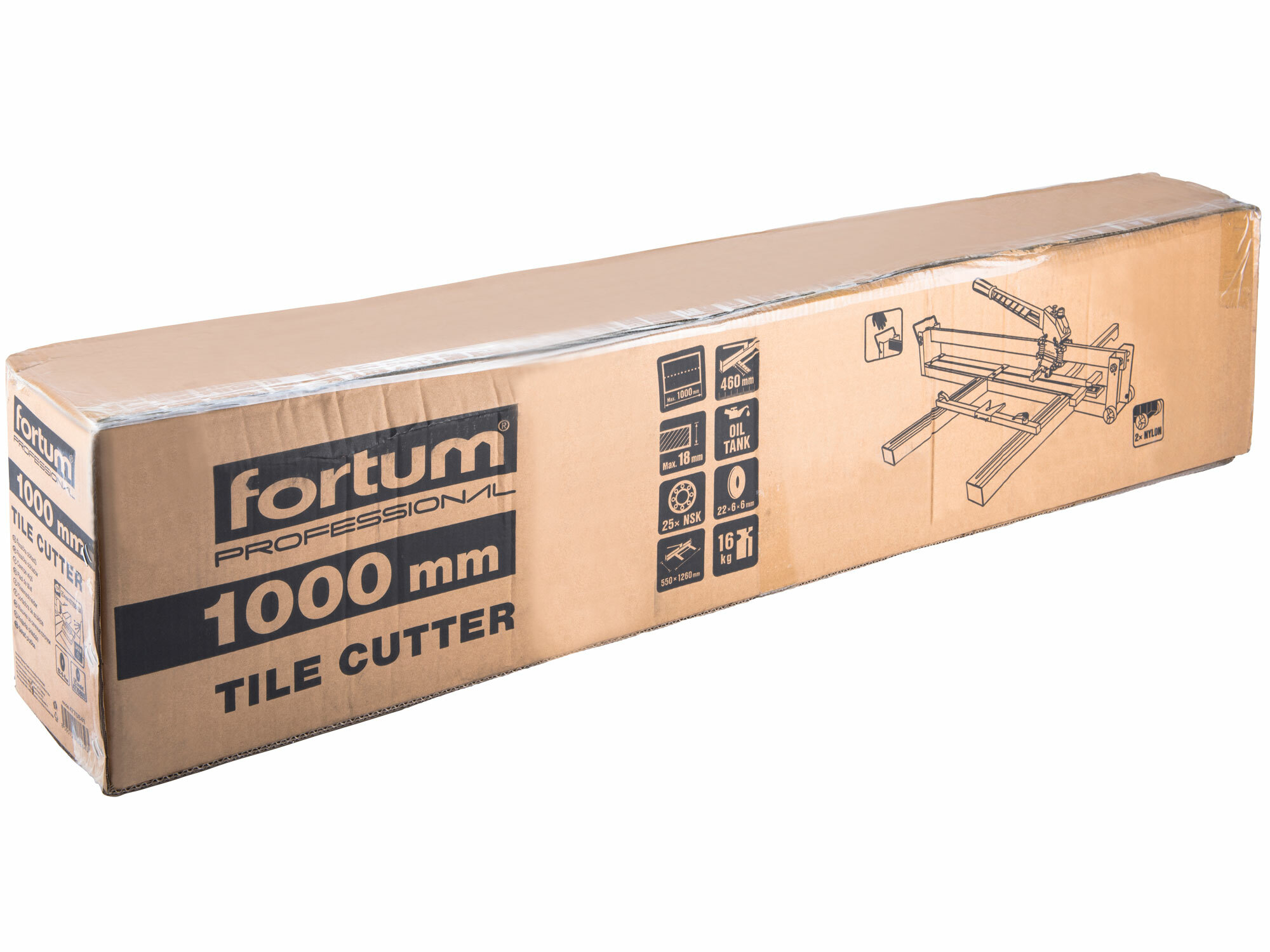 FORTUM 4770841 Rezačka na dlažbu kompaktná, 1000mm, 25 priemyselných ložísk