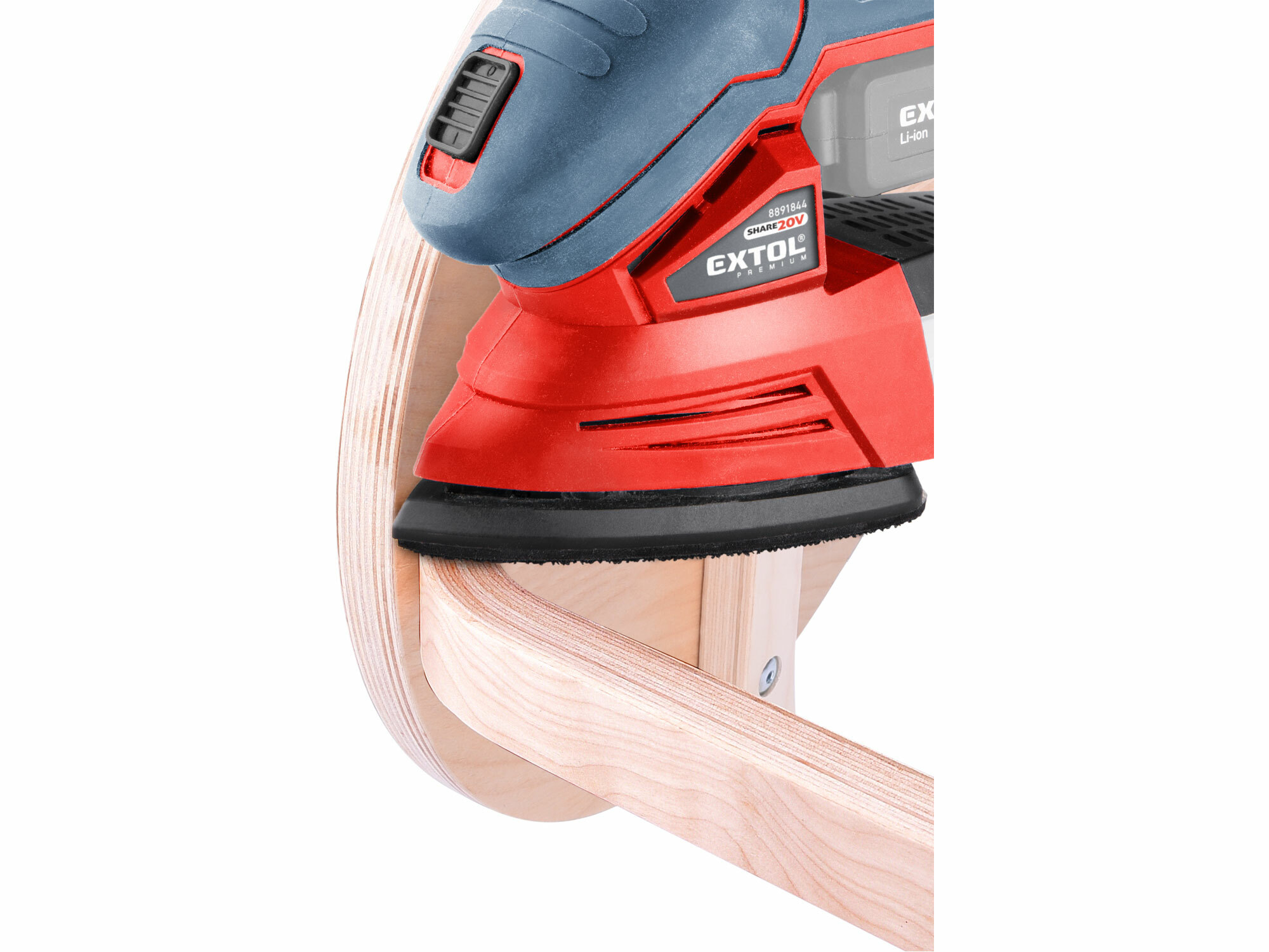 EXTOL PREMIUM 8891845 Brúska deltová vibračná aku Share20V, bez aku, základňa 135×95mm