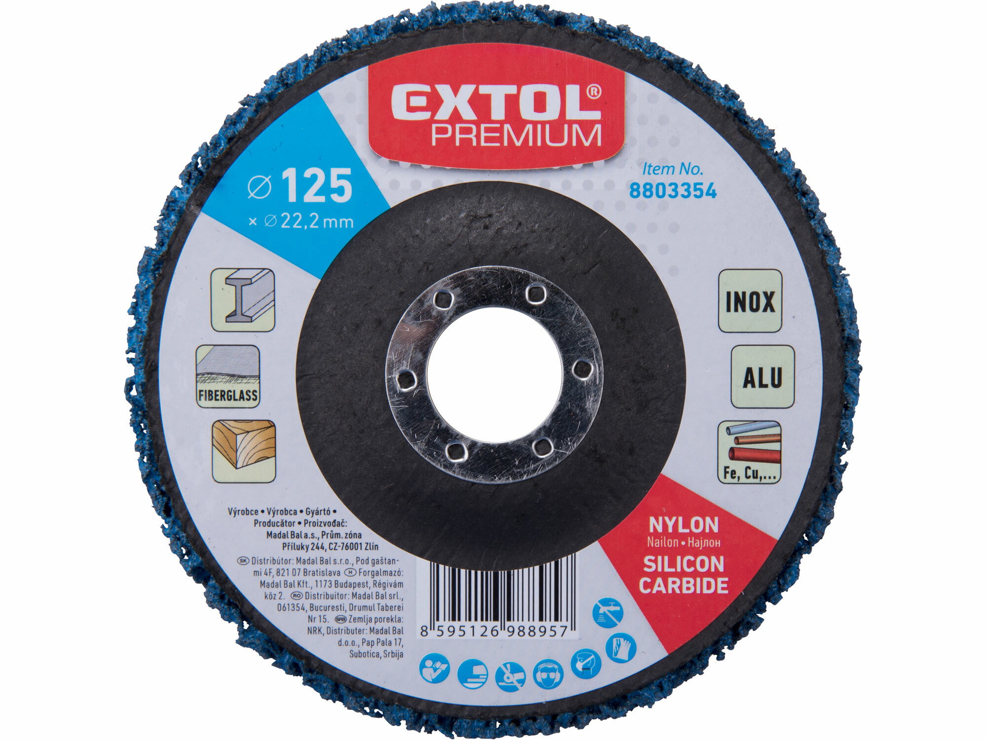 EXTOL PREMIUM 8803354 Kotúč brúsny silikón-karbid, Ø125mm
