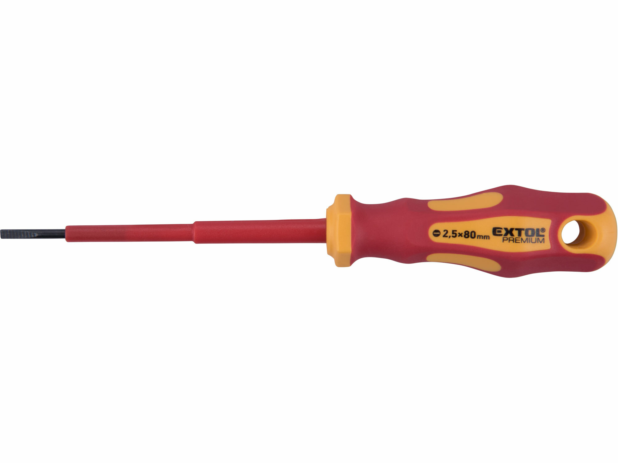 EXTOL PREMIUM 53073 Skrutkovač elektrikársky plochý 1000V, VDE, 2,5 x 80mm
