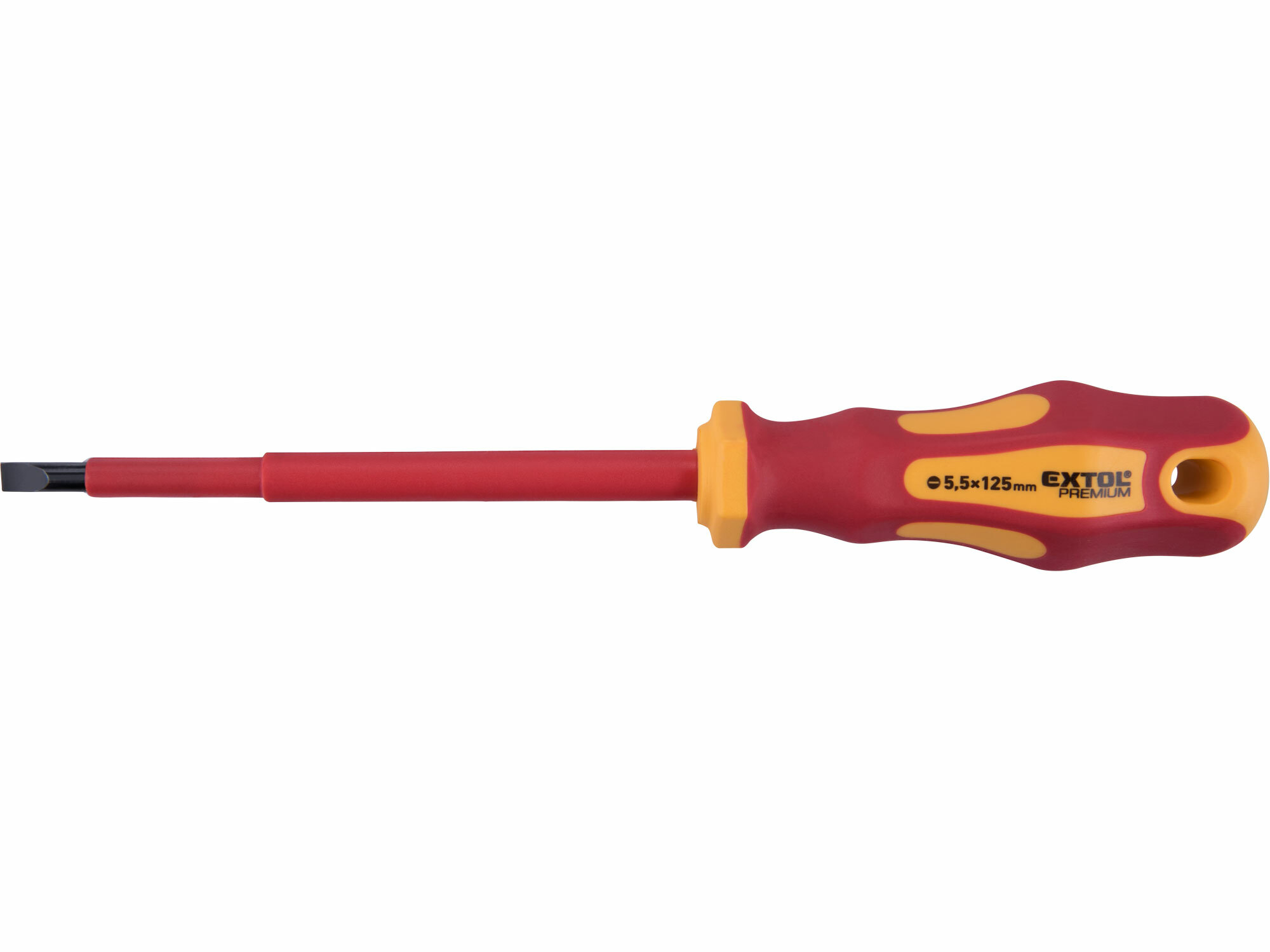 EXTOL PREMIUM 53075 Skrutkovač elektrikársky plochý 1000V, VDE, 5,5 x 125mm