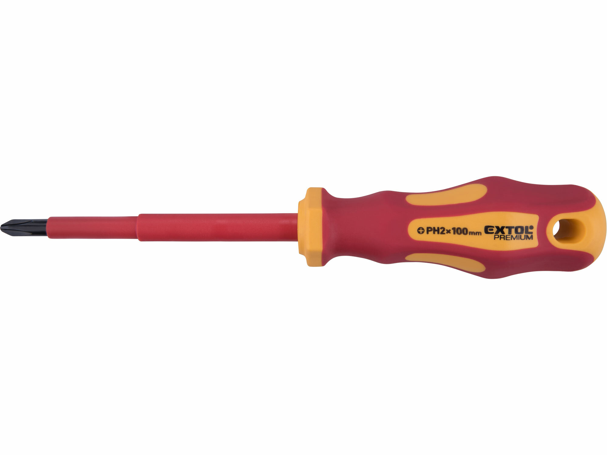 EXTOL PREMIUM 53082 Skrutkovač elektrikársky krížový 1000V, VDE, PH2 x 100mm