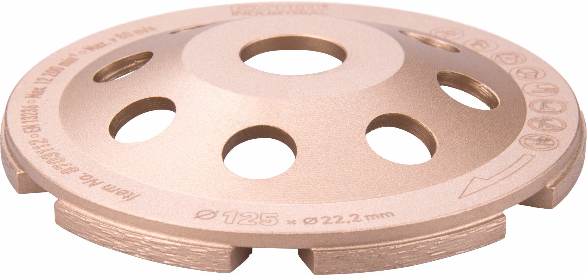 EXTOL INDUSTRIAL 8703112 Kotúč brúsny diamantový, 125mm, jednoradový