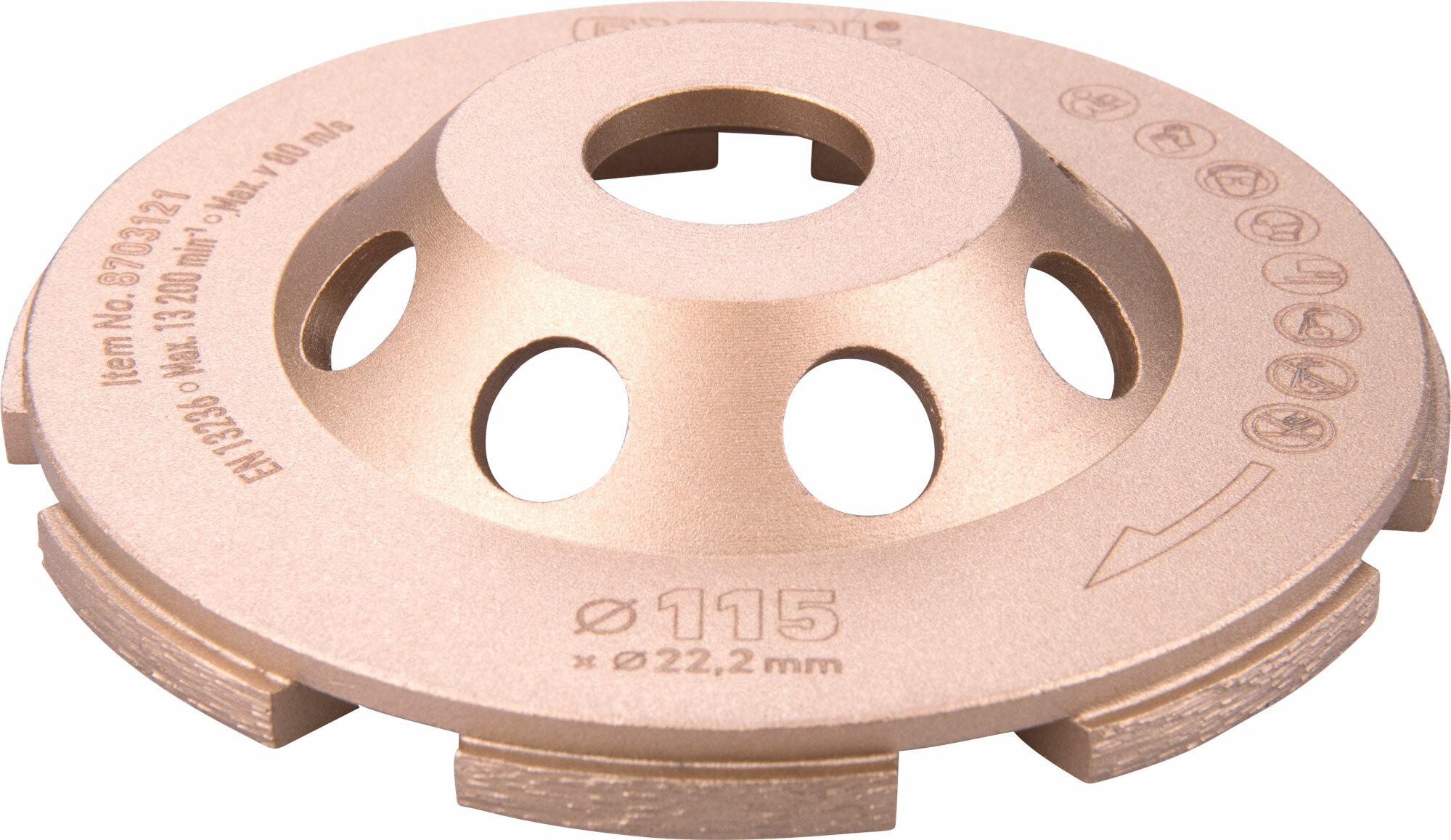 EXTOL INDUSTRIAL 8703121 Kotúč brúsny diamantový dvojradový, 115mm