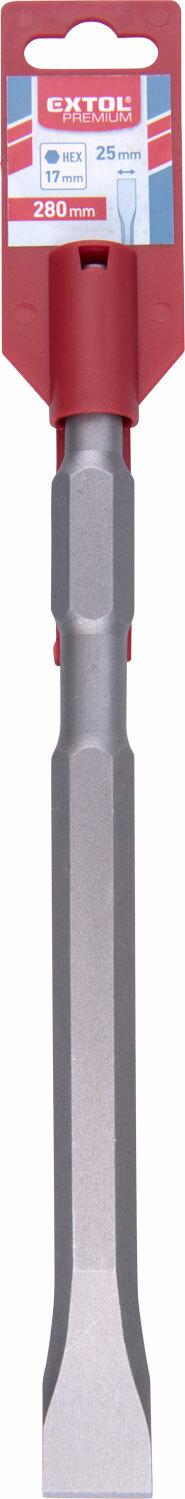 EXTOL PREMIUM 8801580 Sekáč plochý HEX 17mm, dĺžka 280mm, šírka 25mm