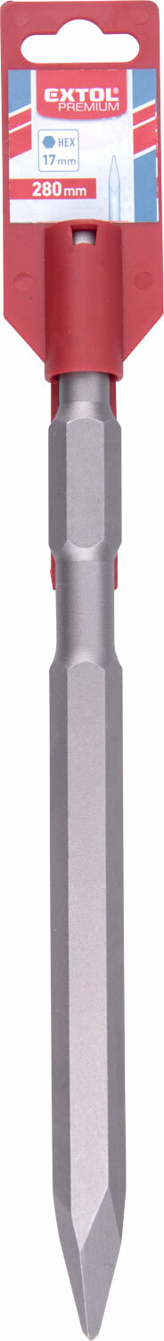 EXTOL PREMIUM 8801588 Sekáč špicatý HEX 17mm, dĺžka 280mm