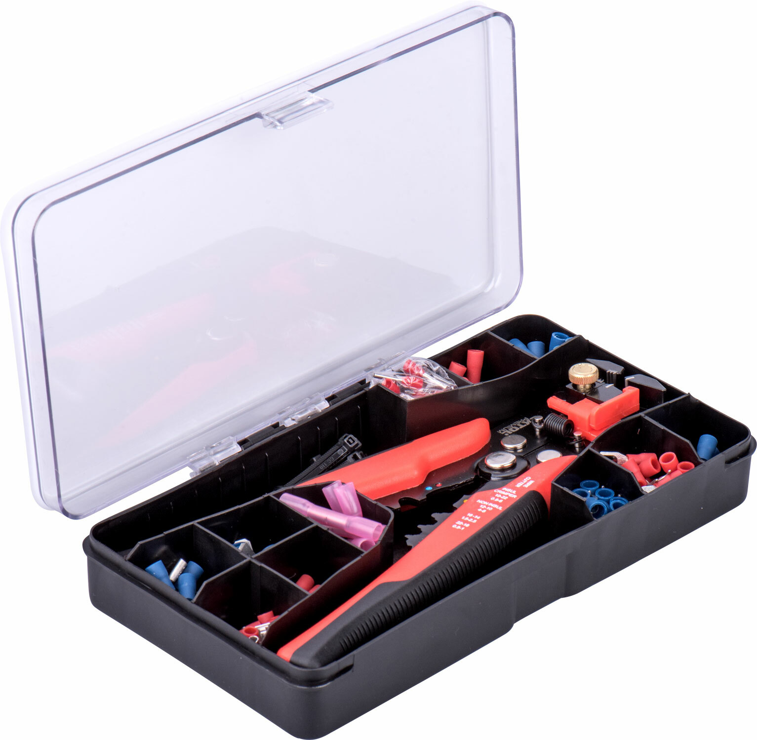 EXTOL PREMIUM 8831126 Kliešte krimpovacie pre káble 0,2-6,0mm2, sada 231ks