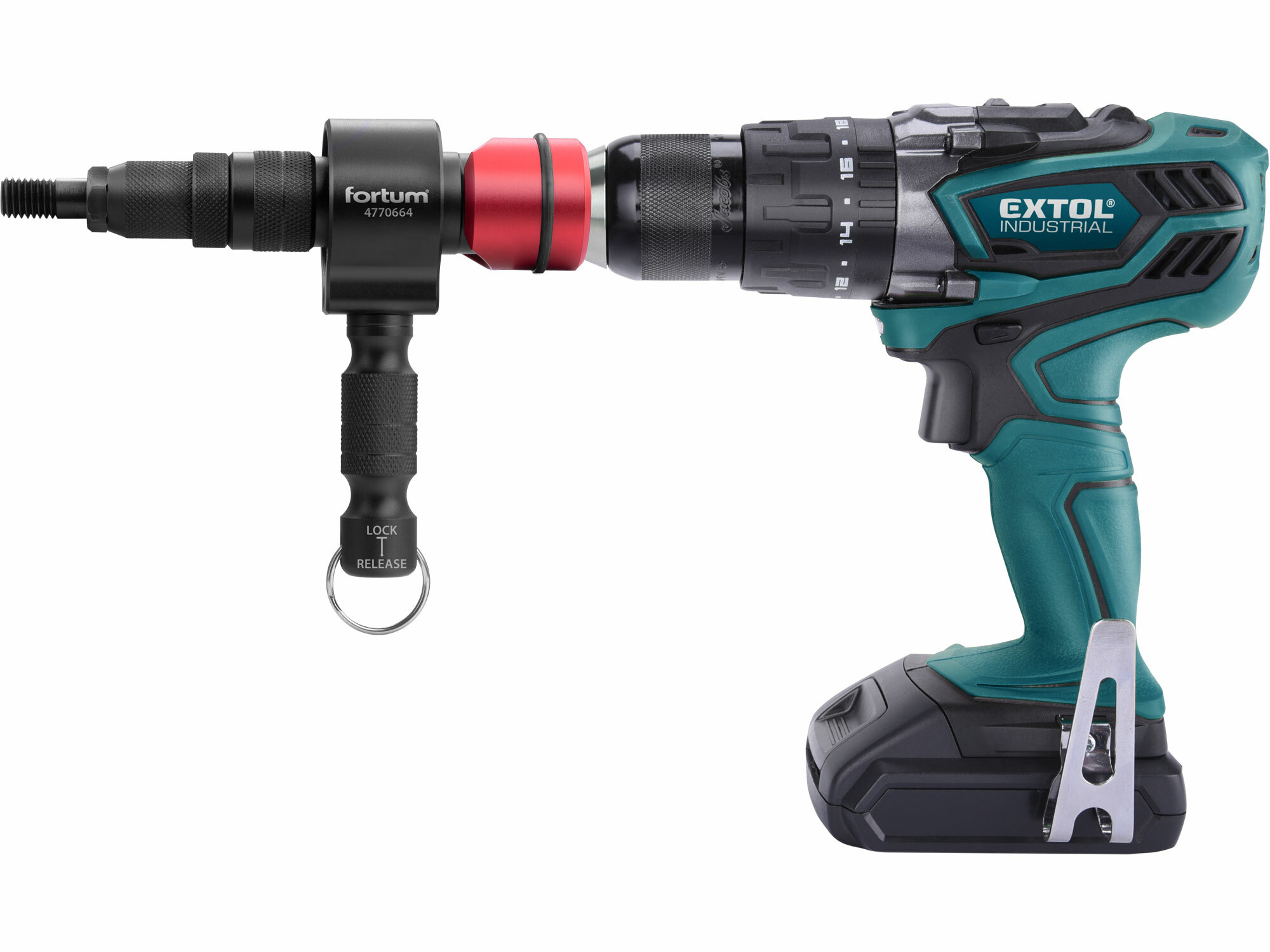 FORTUM 4770664 Nadstavec do vŕtačky na nitovanie matíc M3-M12