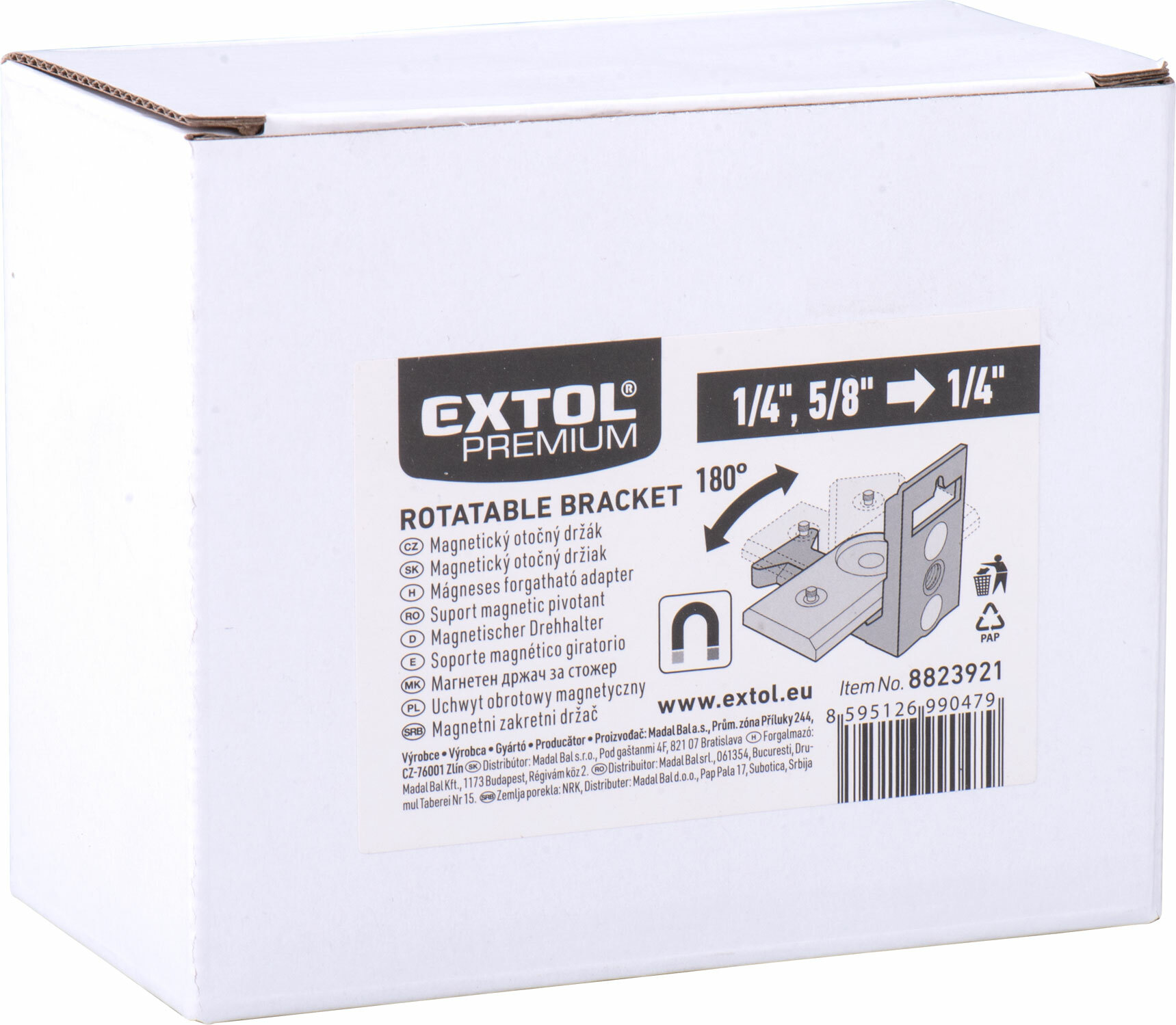 EXTOL PREMIUM 8823921 Držiak magnetický na laserovú vodováhu, horizontálne nastavenie