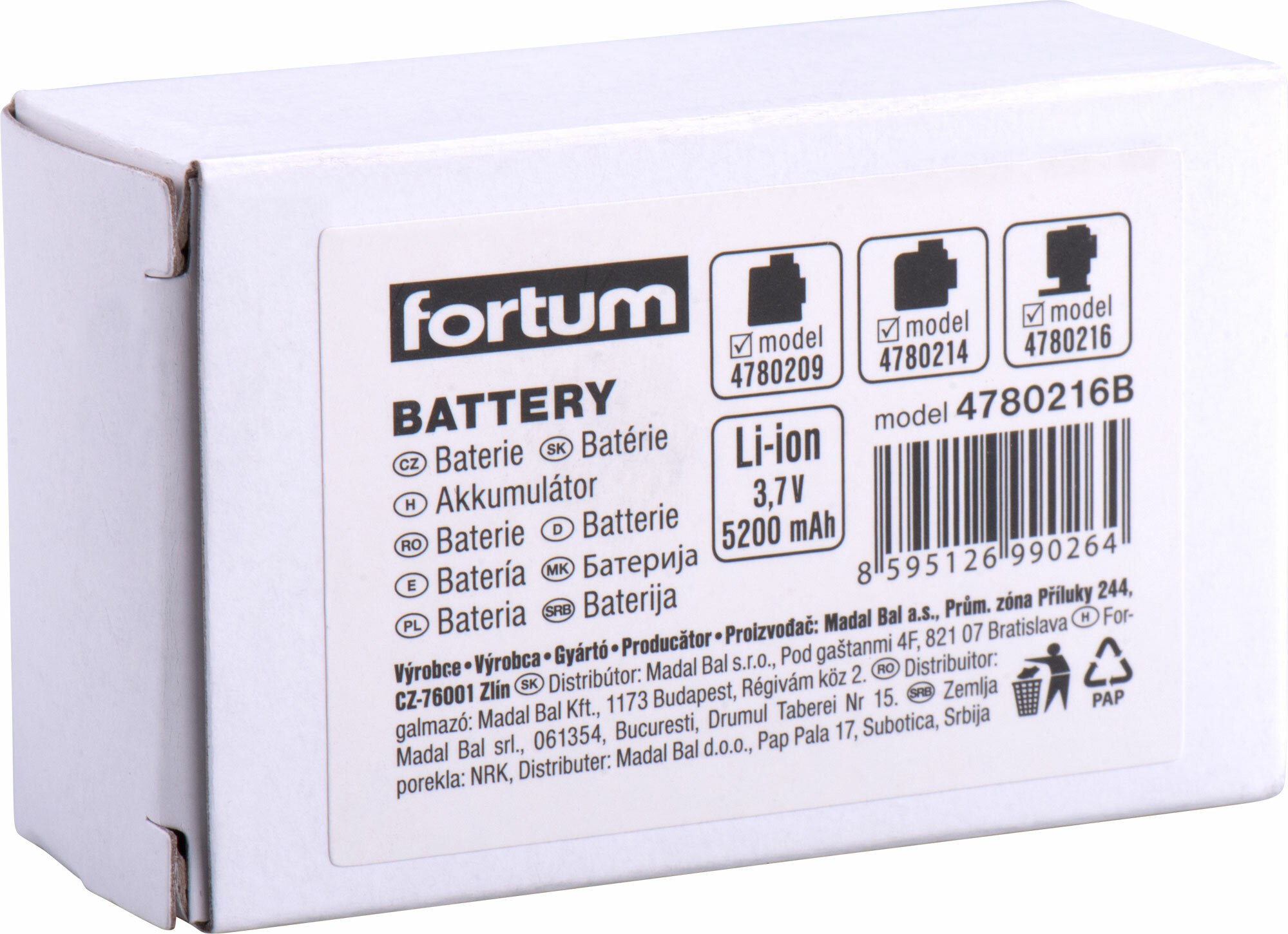 FORTUM 4780216B Akumulátor pre líniový laser