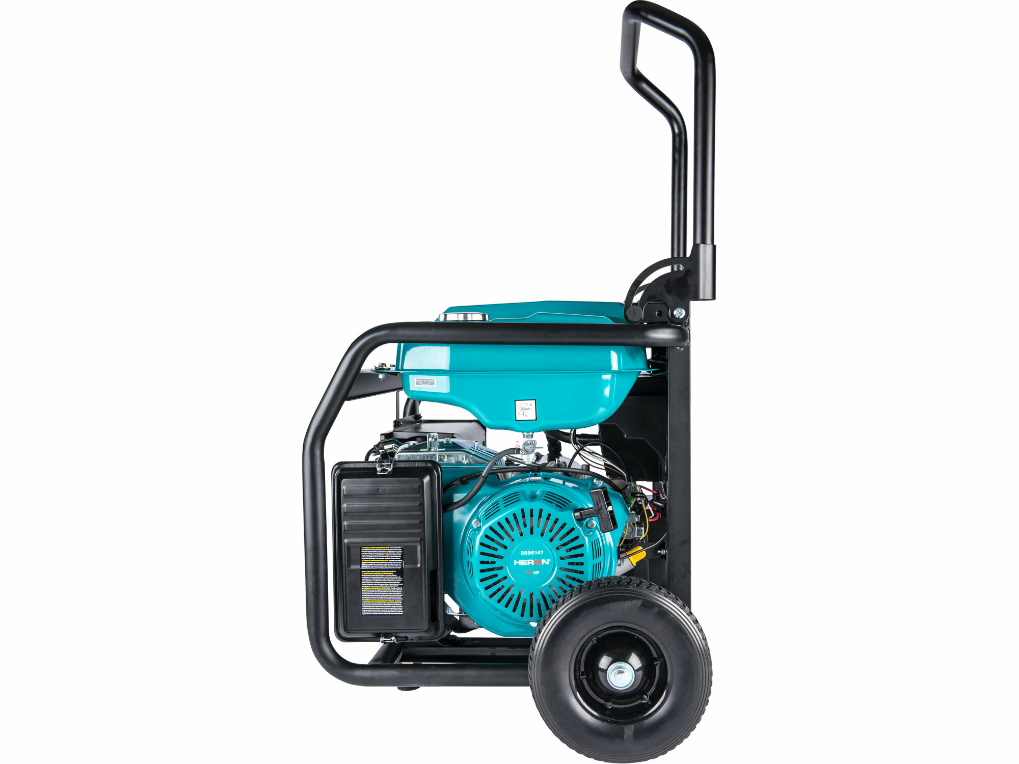 HERON 8896145 Elektrocentrála rámová benzínová 1F, 8,2kW, podvozok, elektrický štart