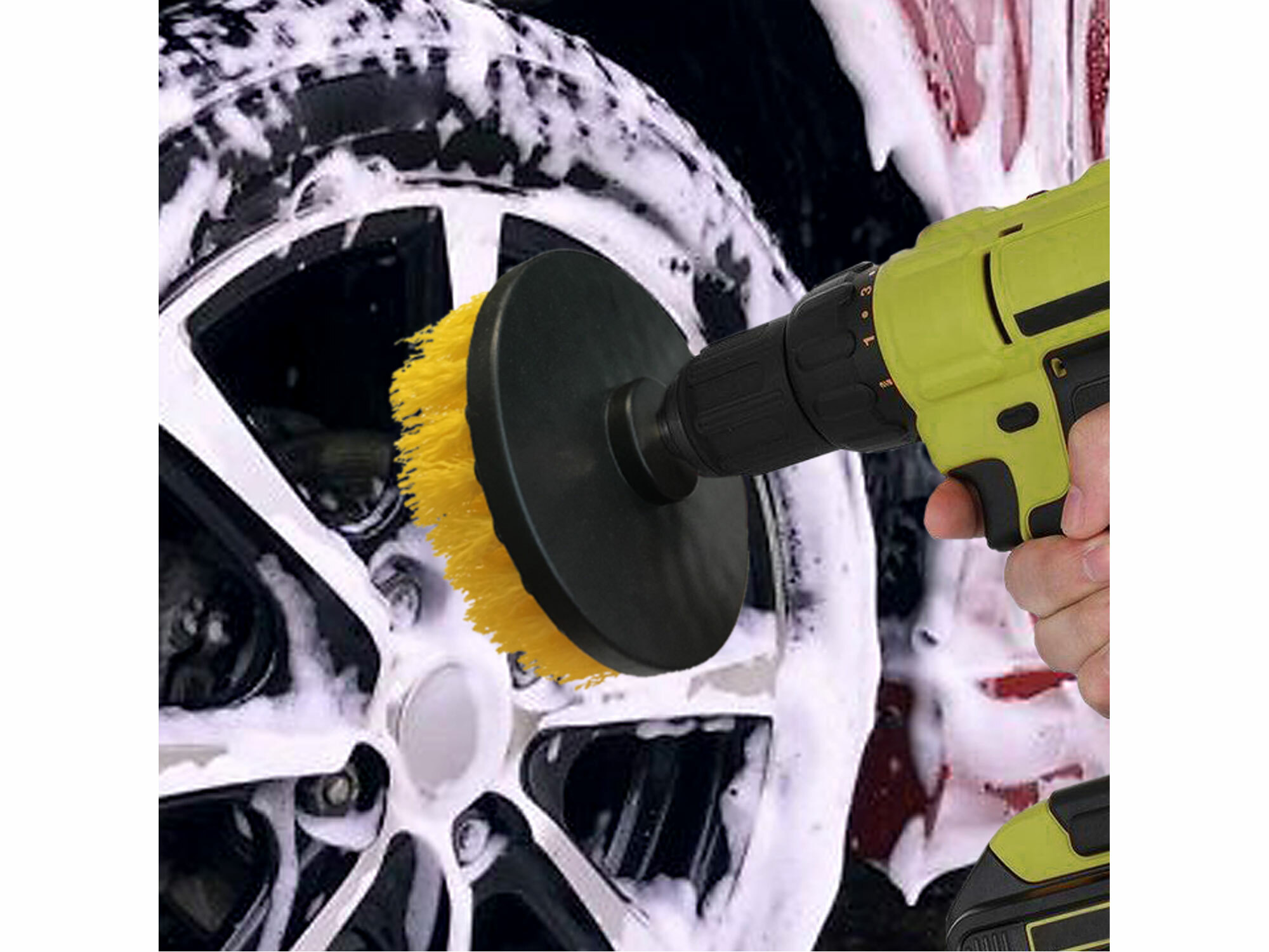EXTOL CRAFT 904000 Kefy čistiace so 1/4" stopkou do vŕtačky, 4ks