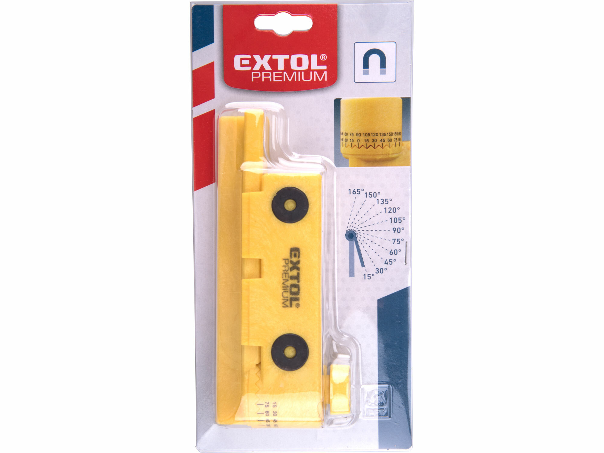 EXTOL PREMIUM 8812291 Uholník nastaviteľný 15-165st, 15st krok