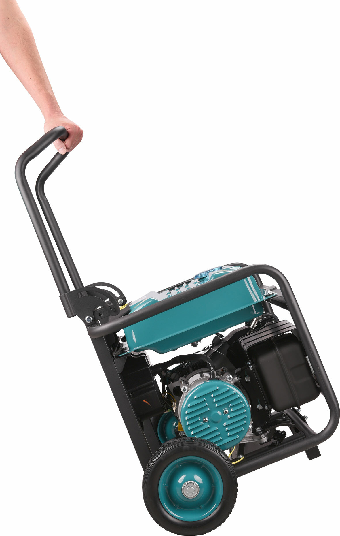 HERON 8896141 Elektrocentrála rámová benzínová, 230V, 3,5kW, 7,5HP, podvozok, elektrický start