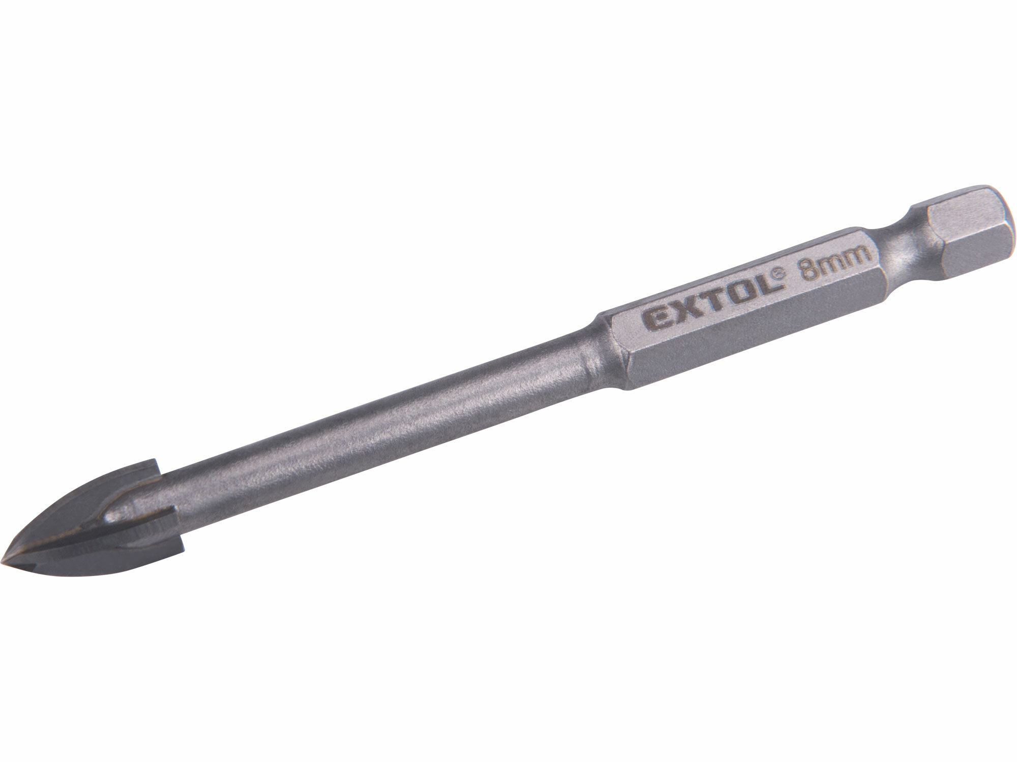 EXTOL PREMIUM 8801888 Vrták do skla a keramiky 8mm, šesťhranná 1/4" stopka