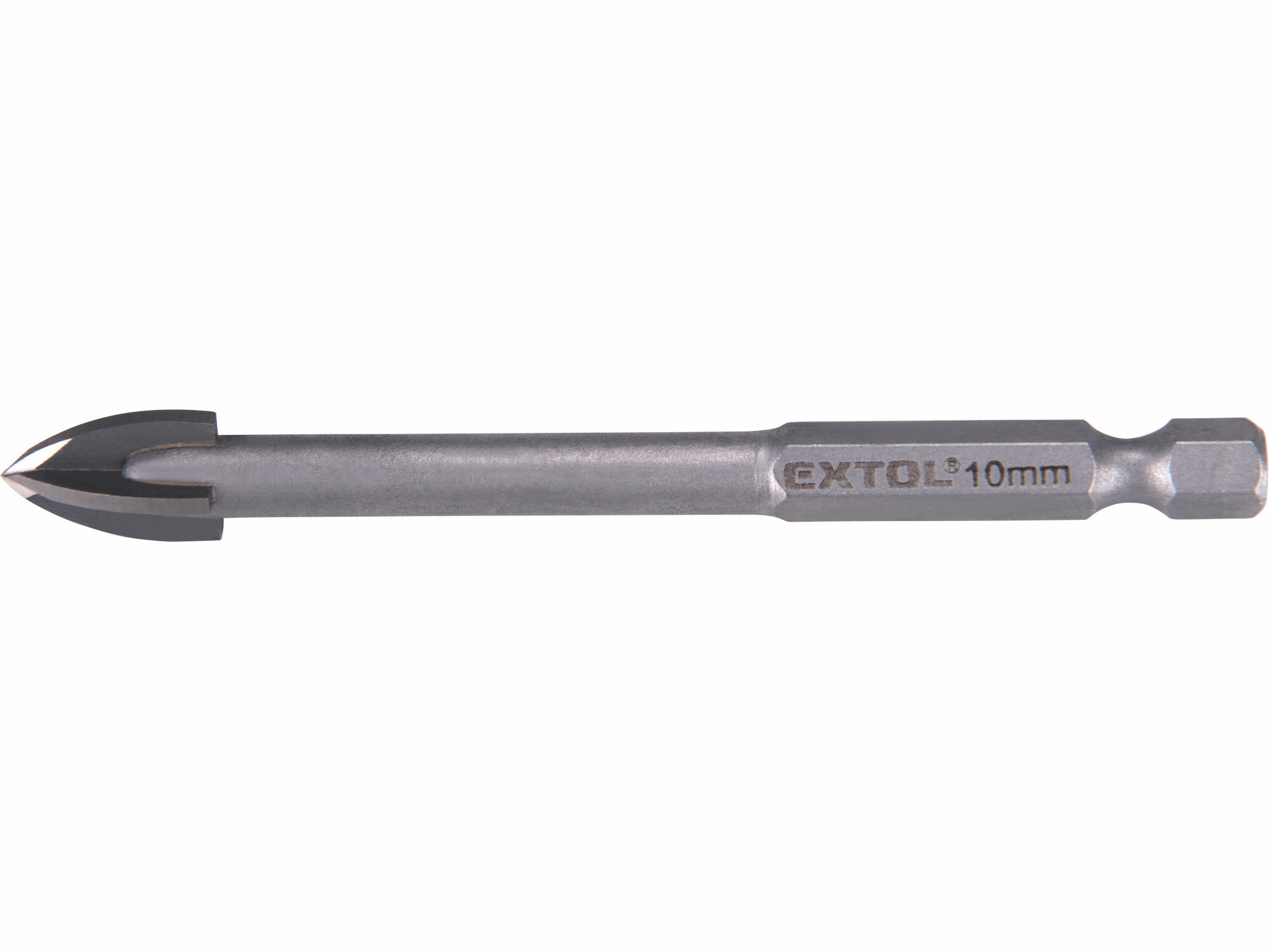 EXTOL PREMIUM 8801890 Vrták do skla a keramiky 10mm, šesťhranná 1/4" stopka