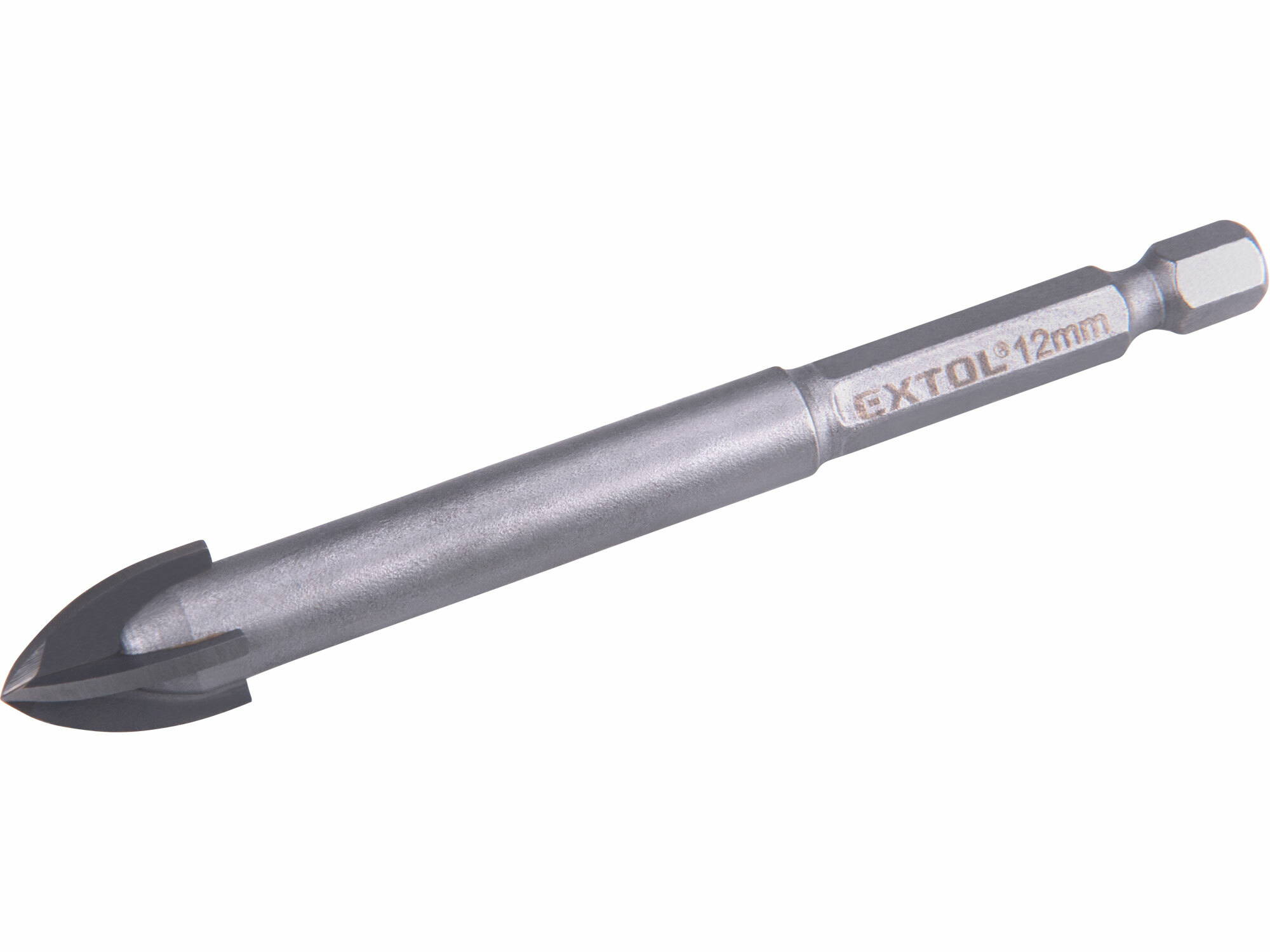 EXTOL PREMIUM 8801892 Vrták do skla a keramiky 12mm, šesťhranná 1/4" stopka