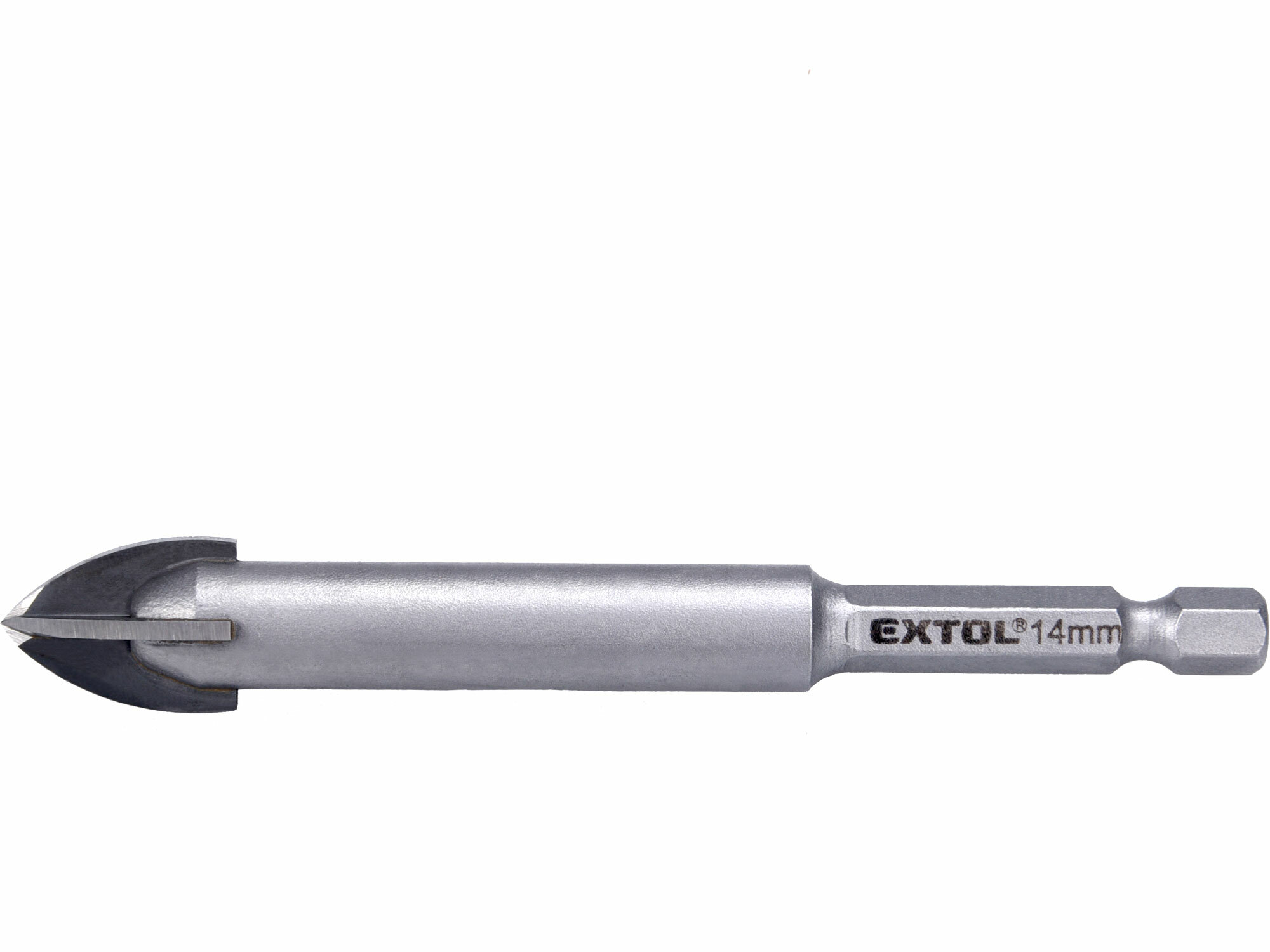 EXTOL PREMIUM 8801894 Vrták do skla a keramiky 14mm, šesťhranná 1/4" stopka
