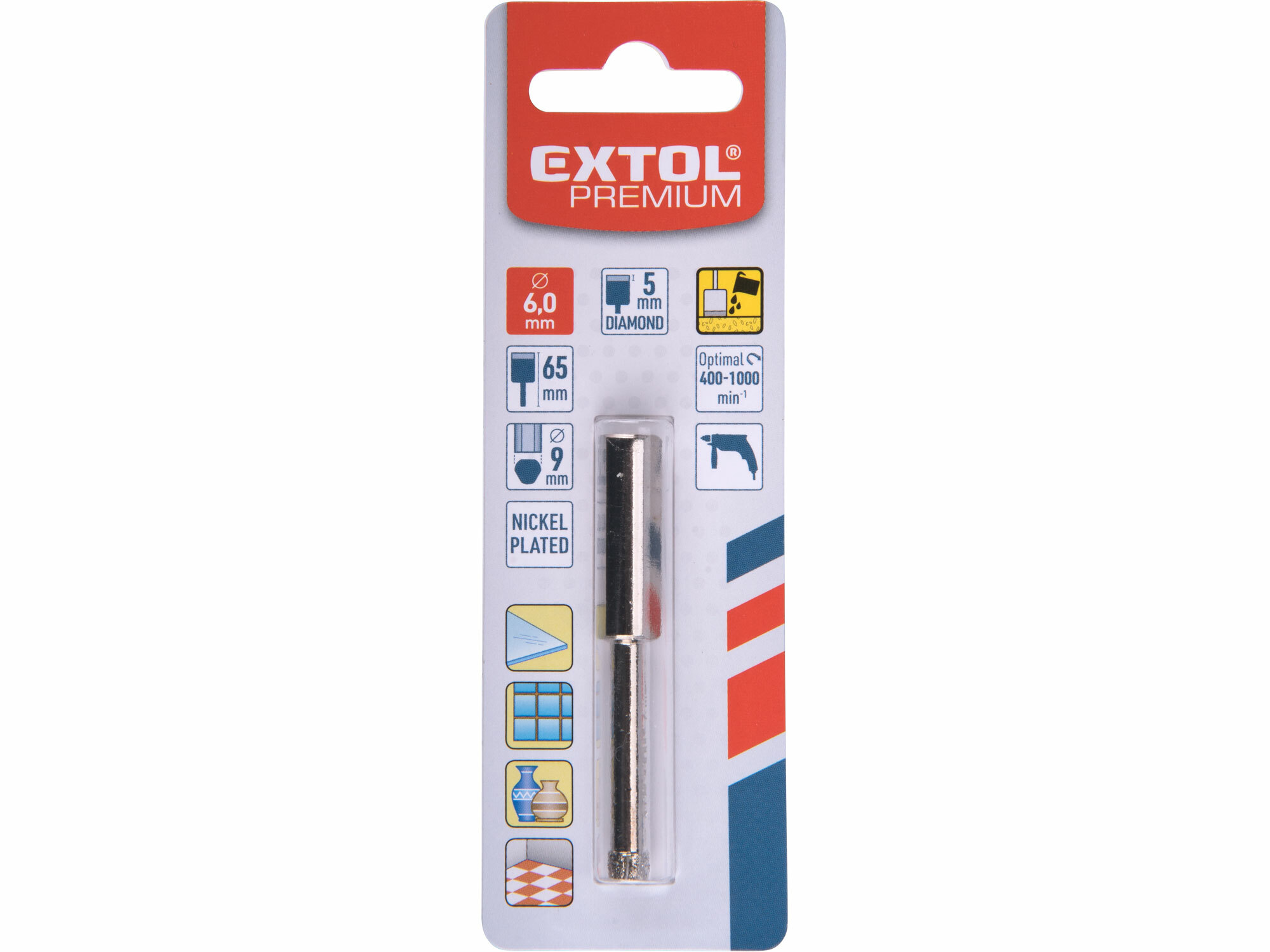 EXTOL PREMIUM 8801977 Vrták korunkový diamantový, Ø6mm