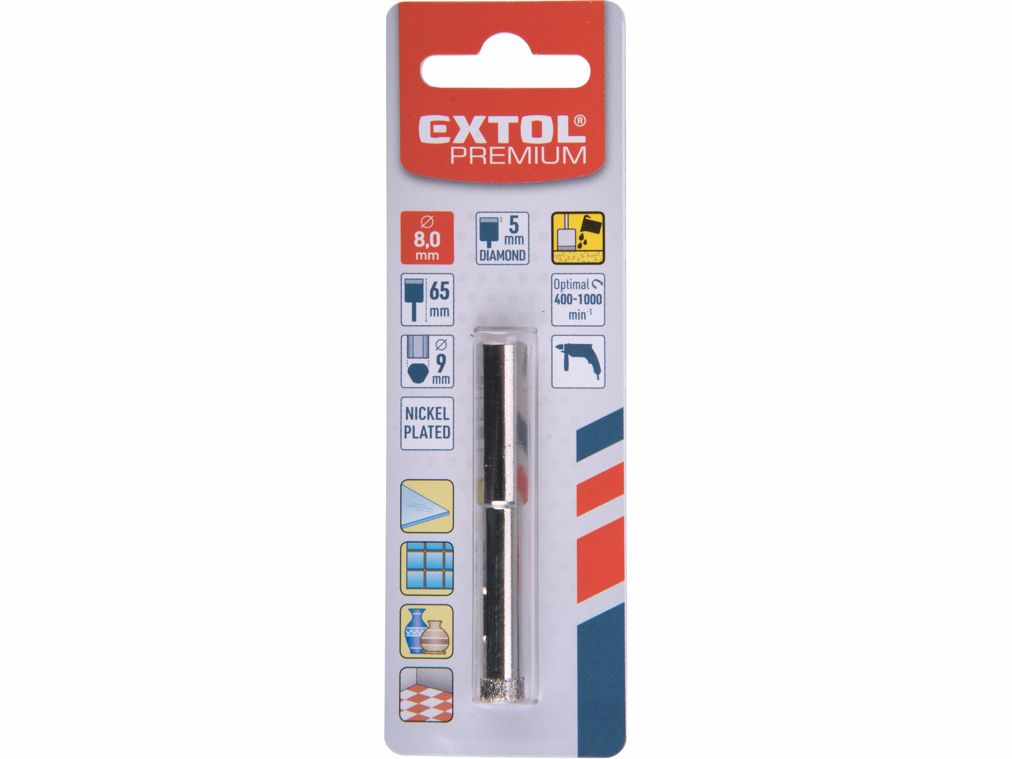 EXTOL PREMIUM 8801978 Vrták korunkový diamantový, Ø8mm