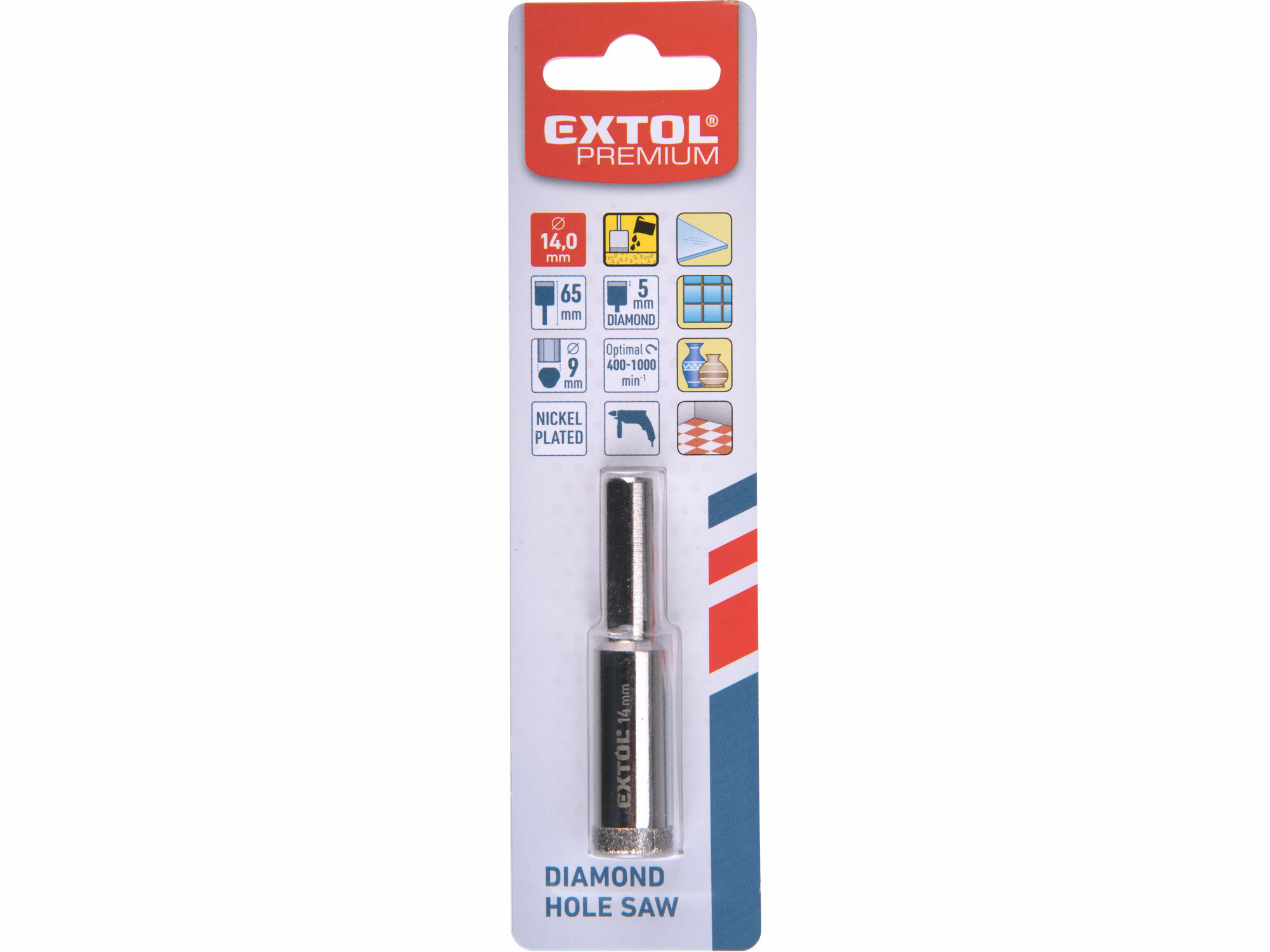 EXTOL PREMIUM 8801981 Vrták korunkový diamantový, Ø14mm