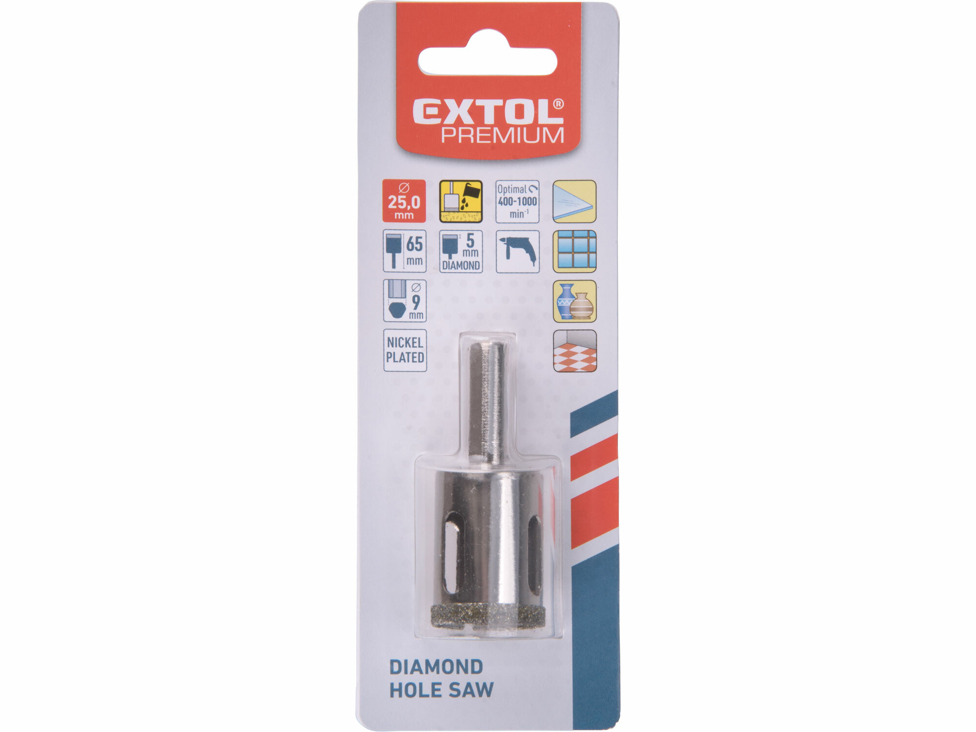 EXTOL PREMIUM 8801986 Vrták korunkový diamantový, Ø25mm
