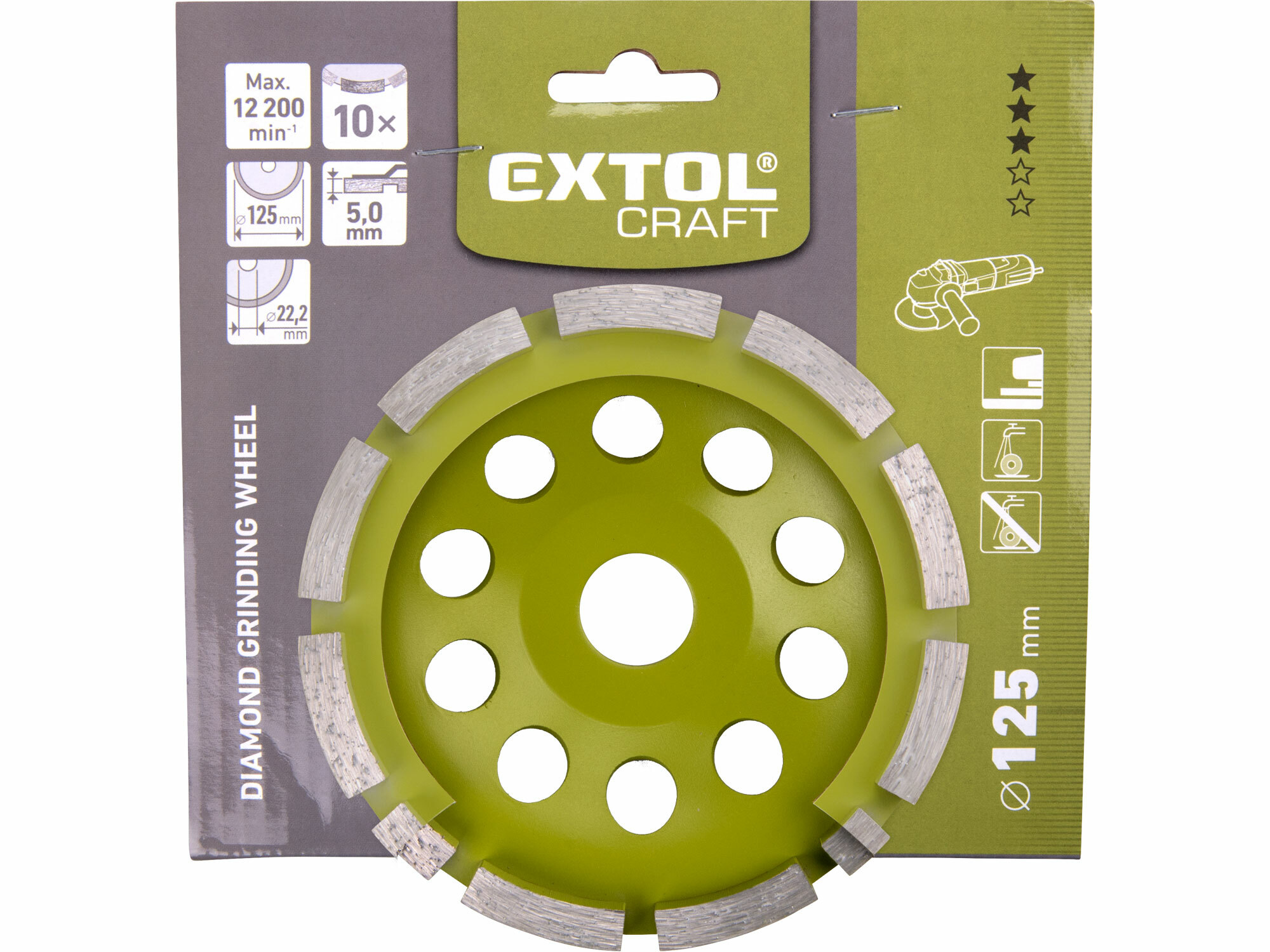 EXTOL CRAFT 903015 Kotúč brúsny diamantový jednoradový, 125mm