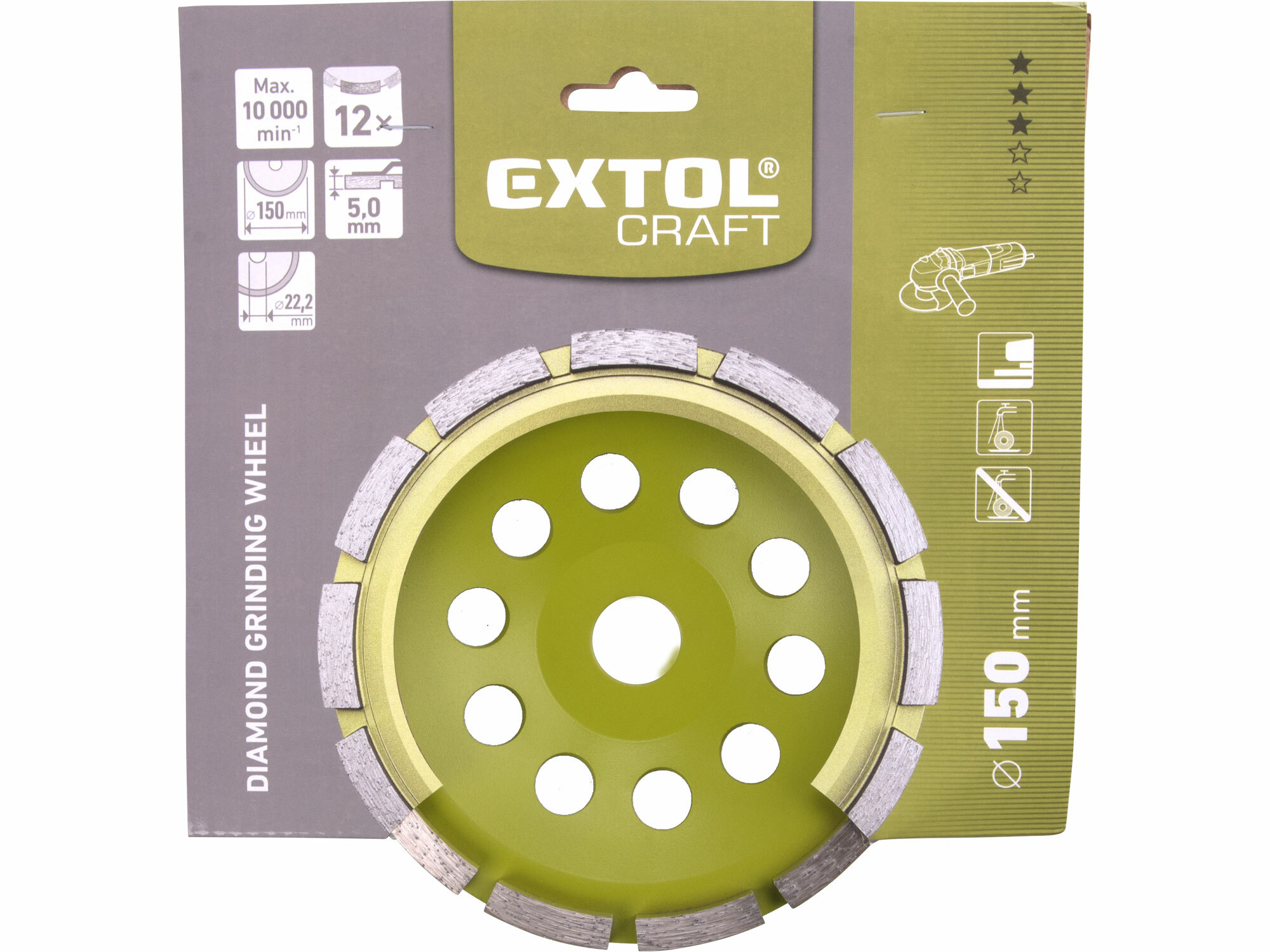 EXTOL CRAFT 903016 Kotúč brúsny diamantový jednoradový, 150mm