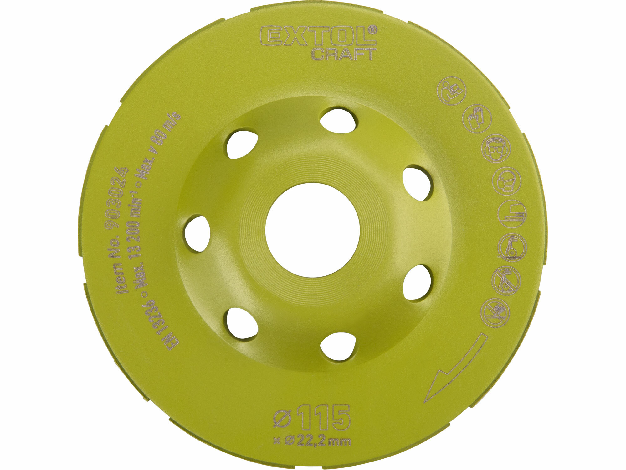 EXTOL CRAFT 903024 Kotúč brúsny diamantový dvojradový, 115mm